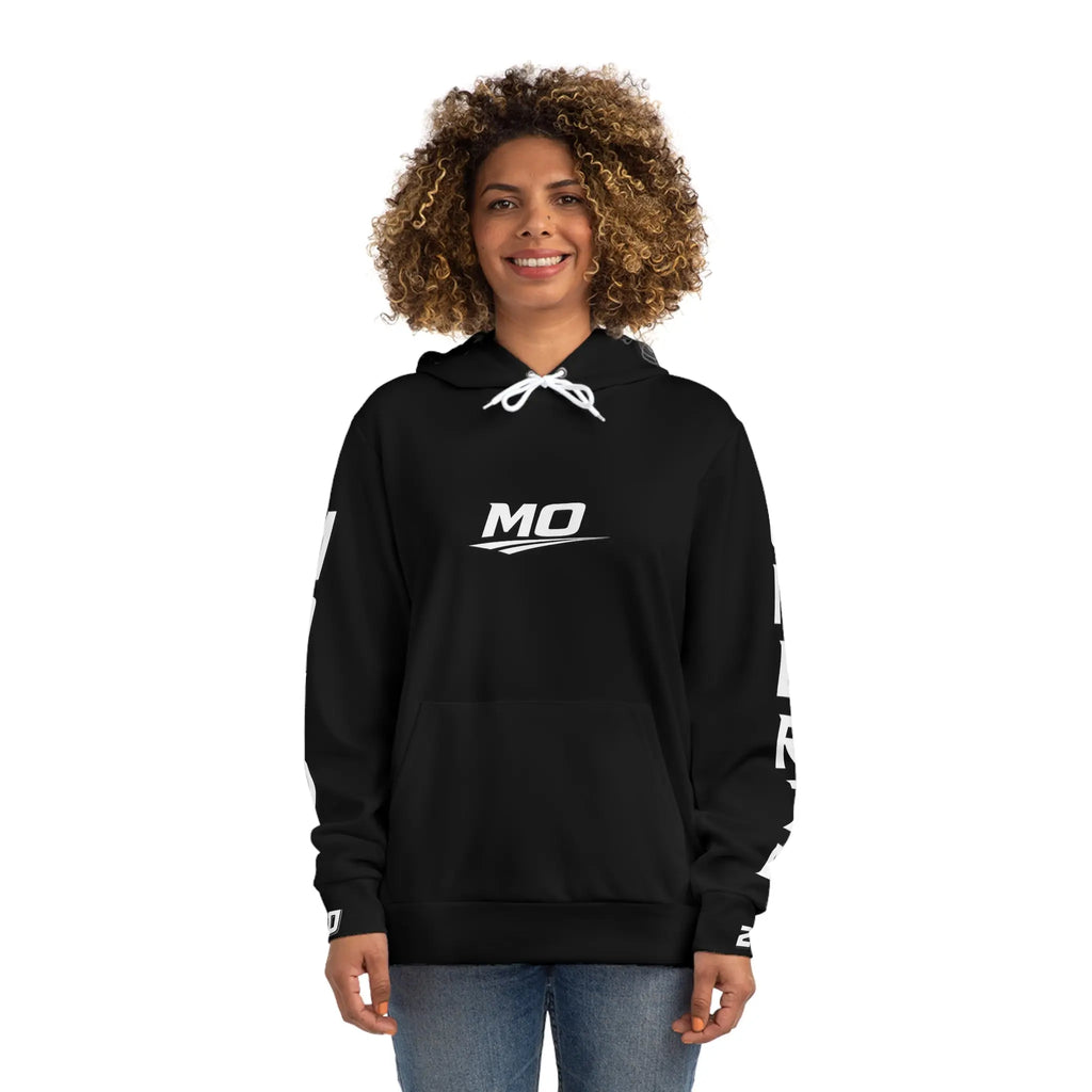 Black Women's Moto Omerta Hoodie - Light Weight Polyester Printify