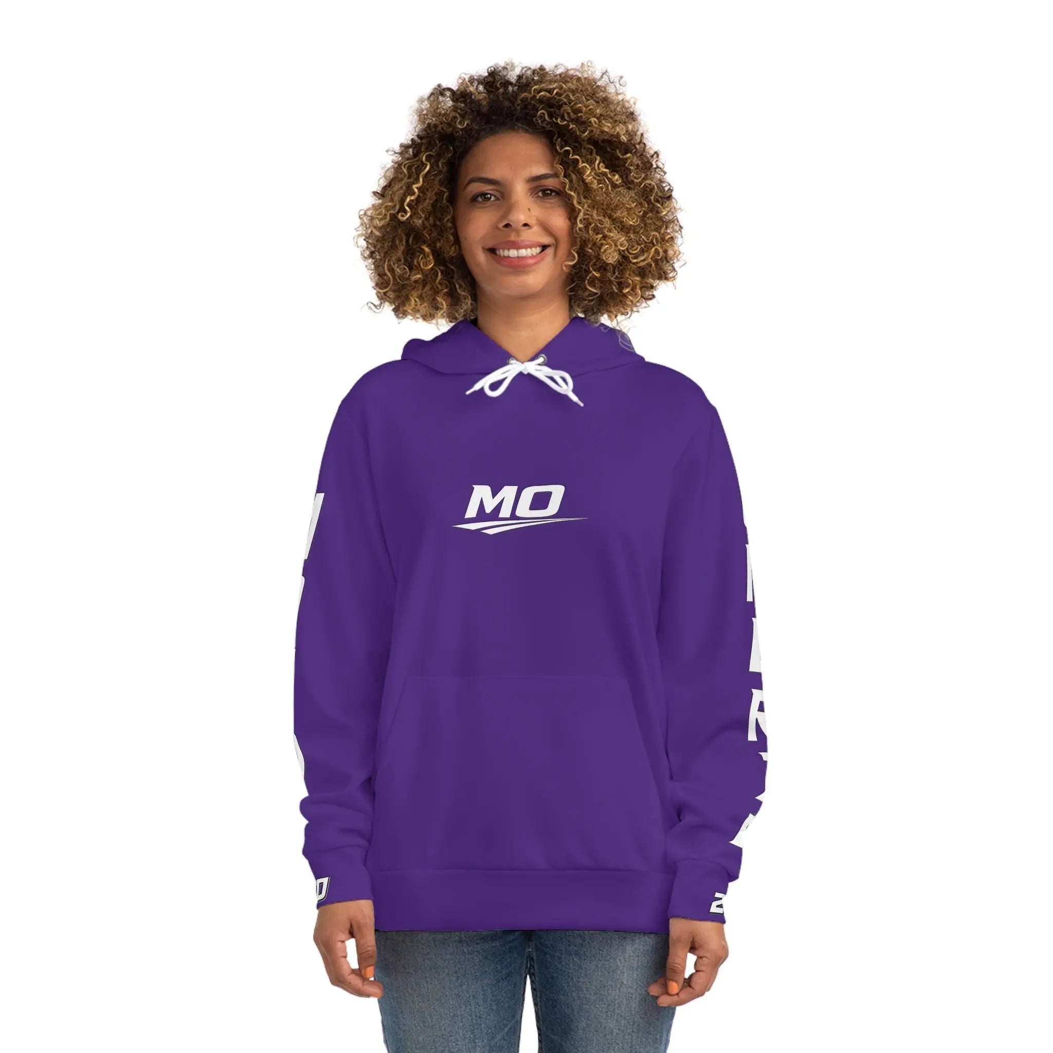 Purple Women's Moto Omerta Hoodie - Light Weight Polyester Printify