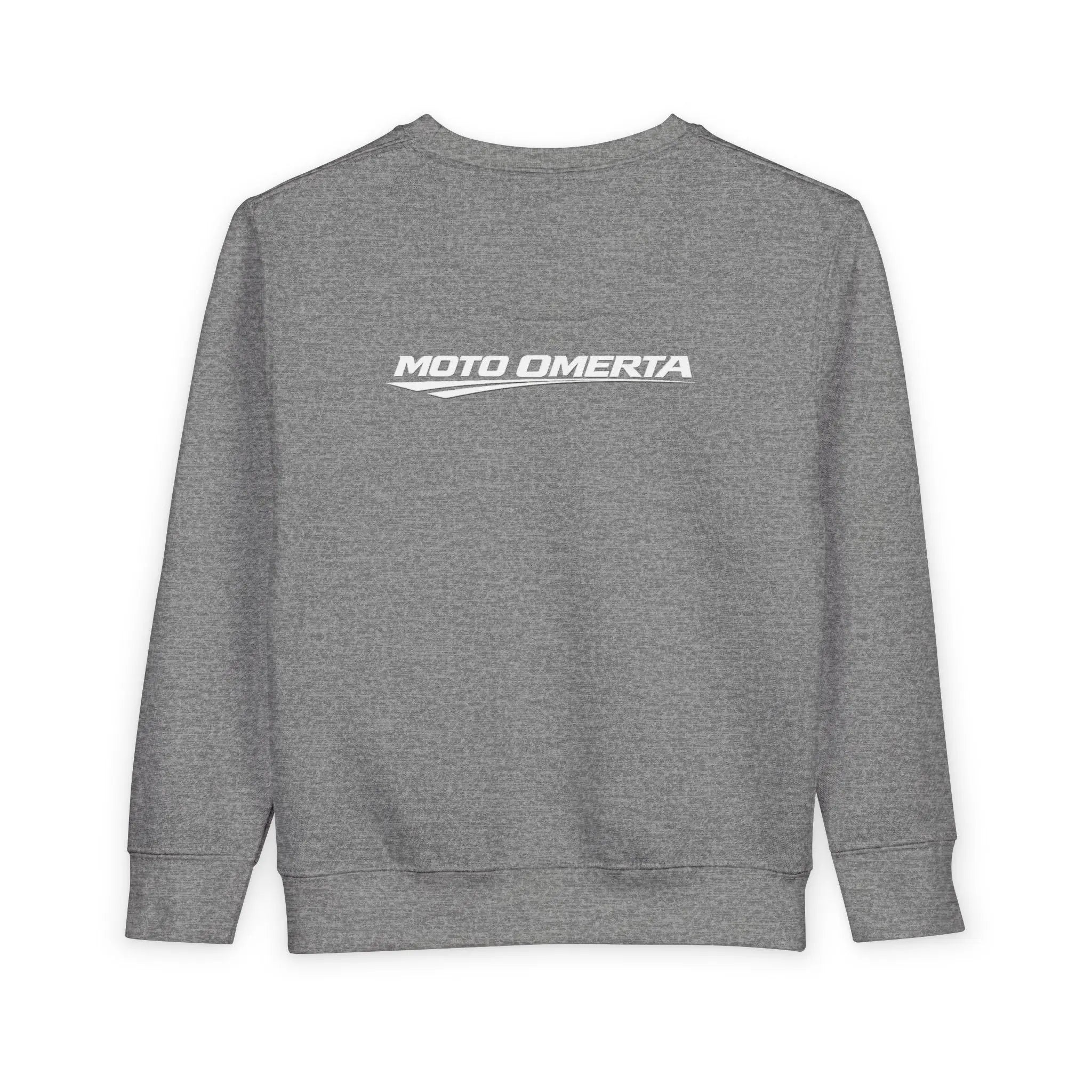 Moto Omerta Toddler Crewneck Pullover Sweatshirt Printify