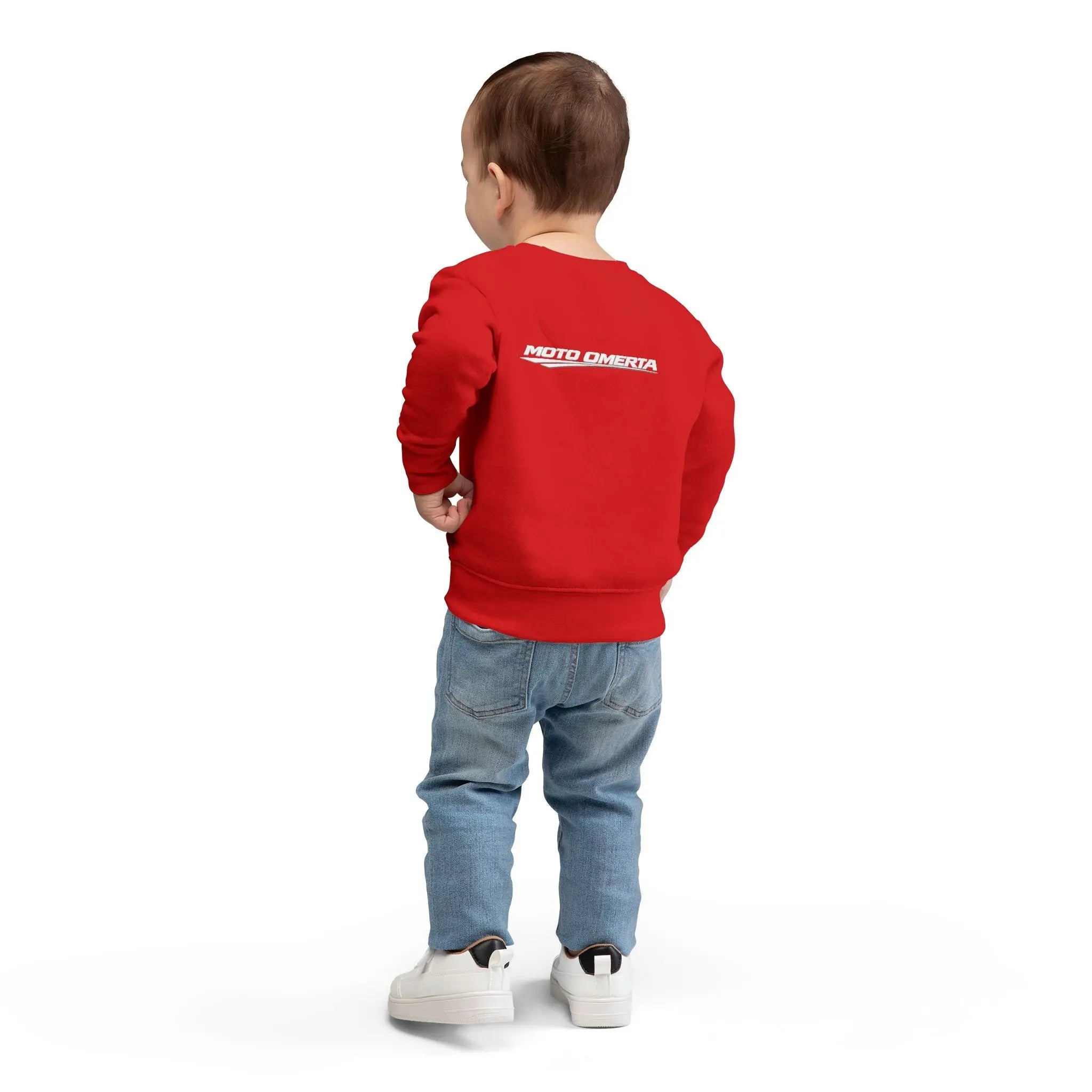 Moto Omerta Toddler Crewneck Pullover Sweatshirt Printify
