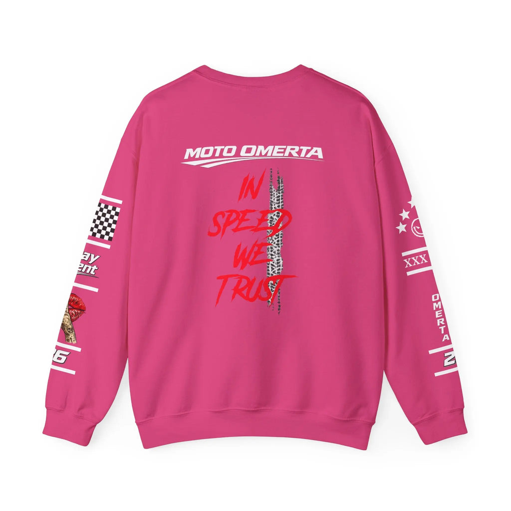 Women's MOTO OMERTA “In Speed We Trust” Crewneck Printify