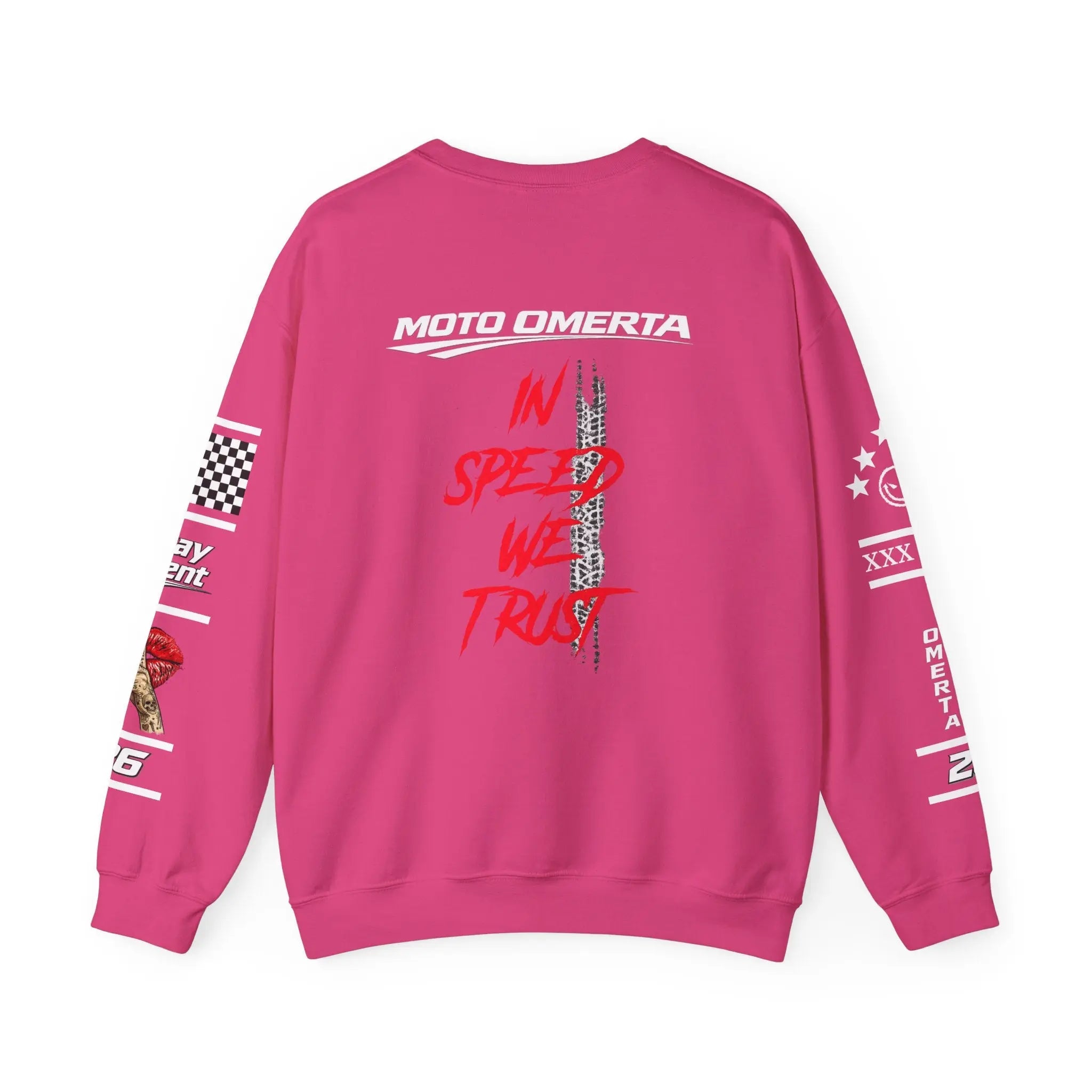 Women's MOTO OMERTA “In Speed We Trust” Crewneck Printify