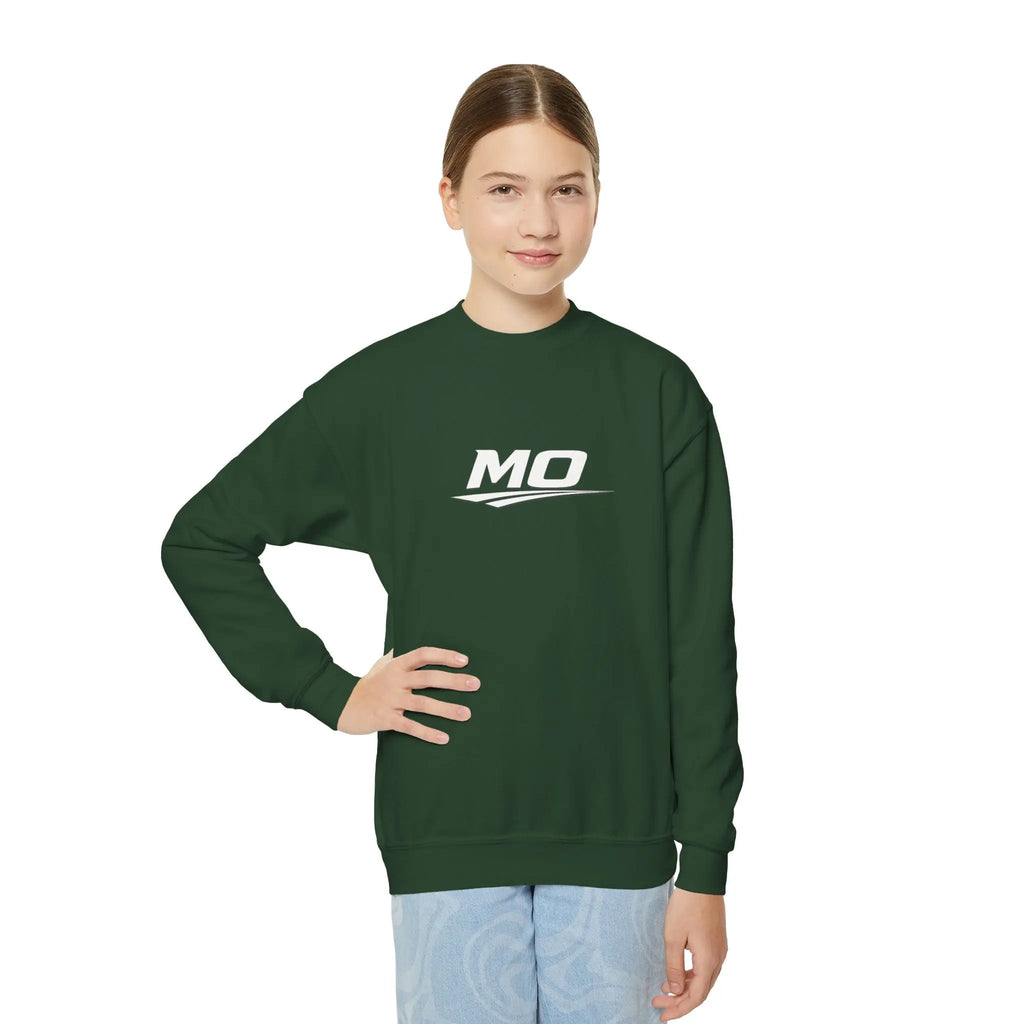 Moto Omerta Youth Crewneck Pullover Sweatshirt Printify