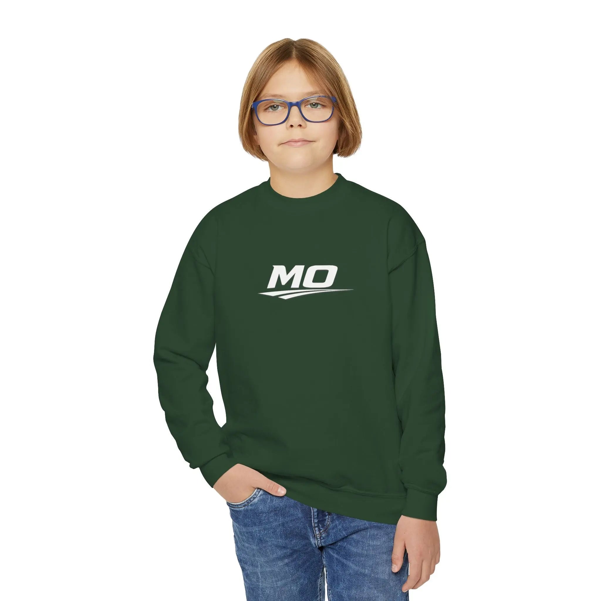 Moto Omerta Youth Crewneck Pullover Sweatshirt Printify