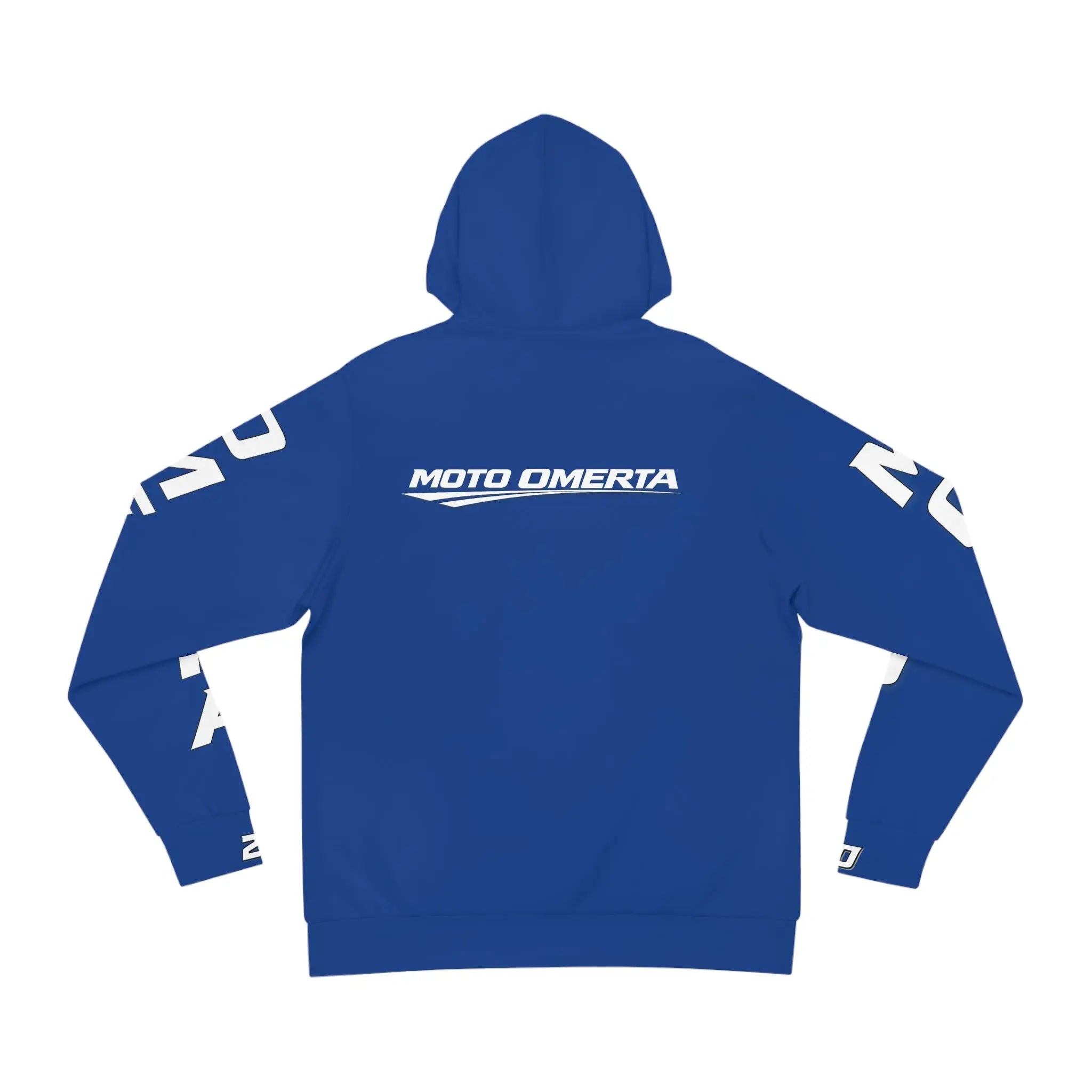 Blue Women's Moto Omerta Hoodie - Light Weight Polyester Printify