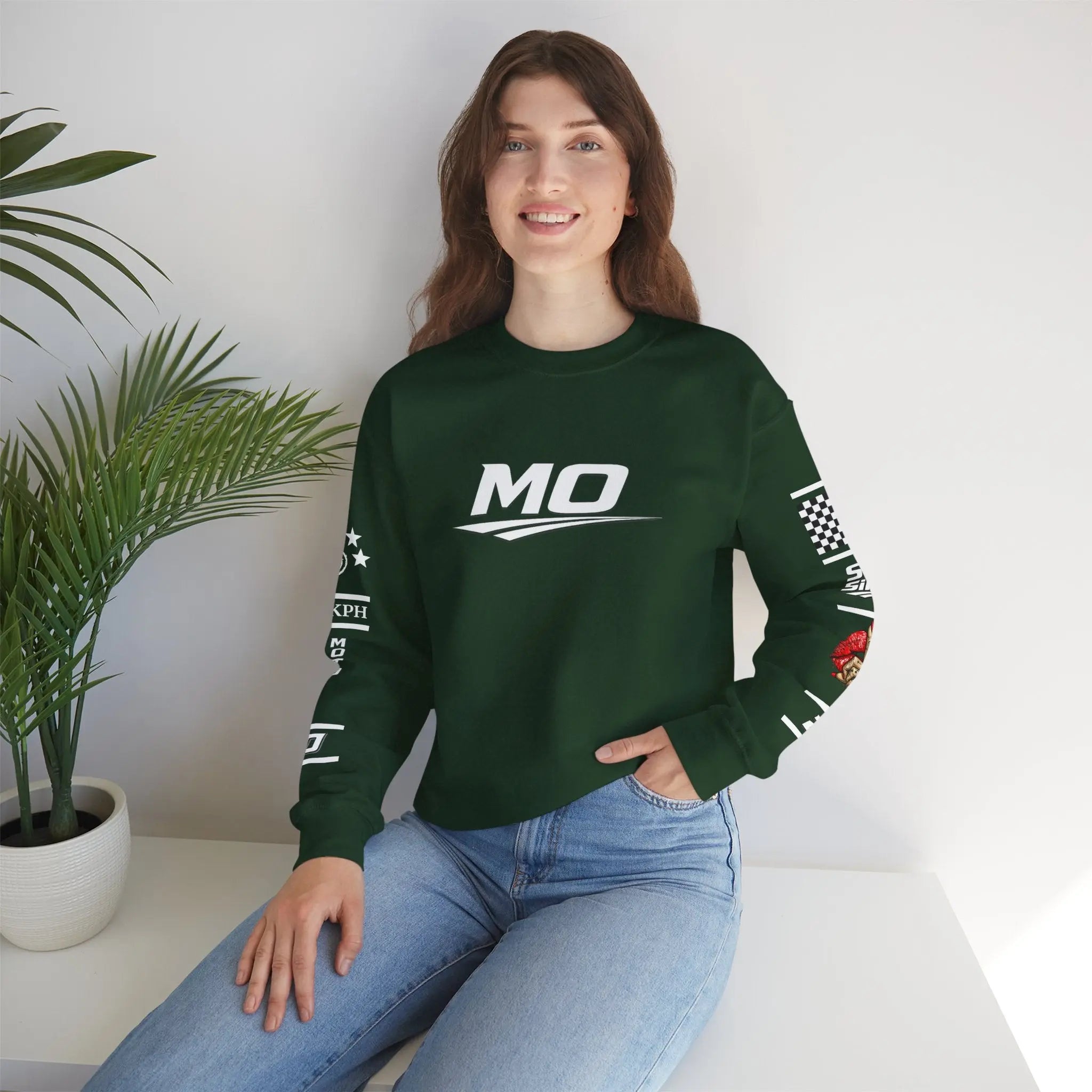 Women's MOTO OMERTA “In Speed We Trust” Crewneck Printify