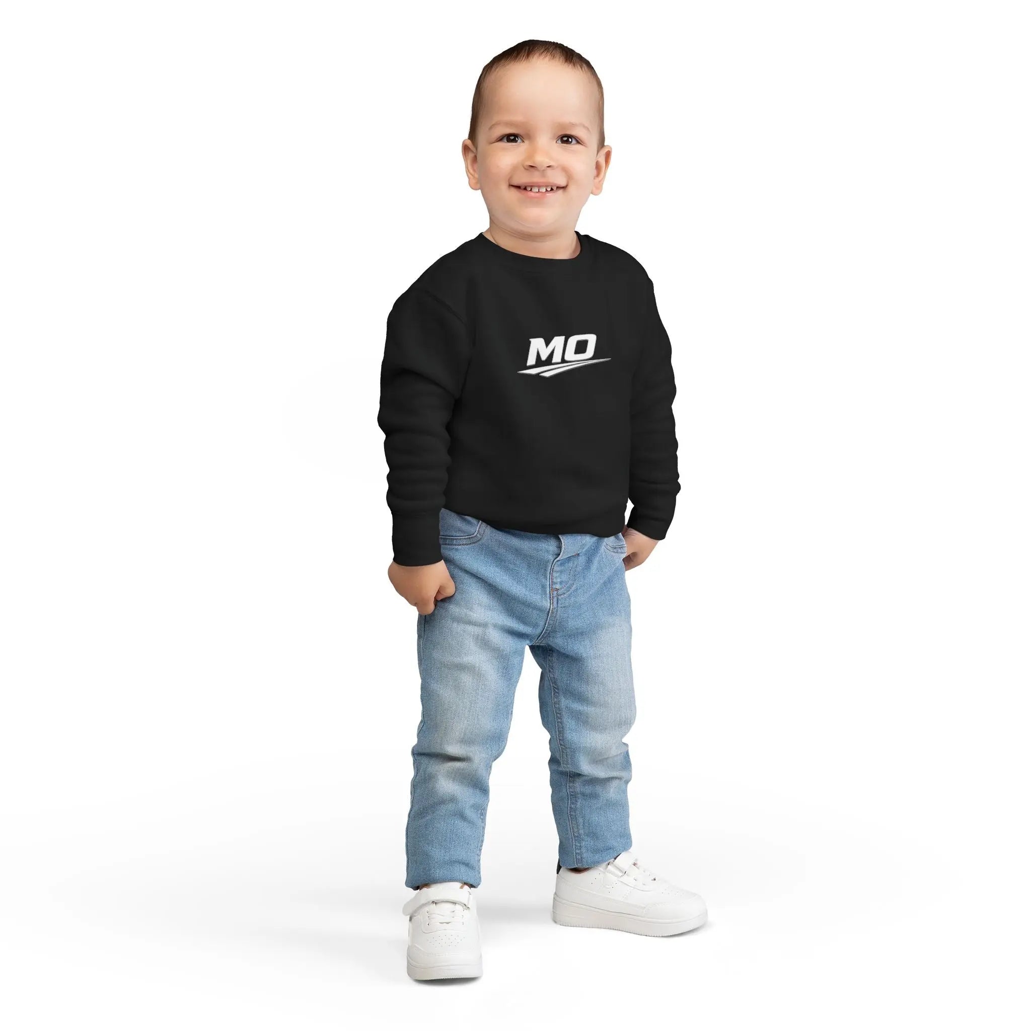 Moto Omerta Toddler Crewneck Pullover Sweatshirt Printify