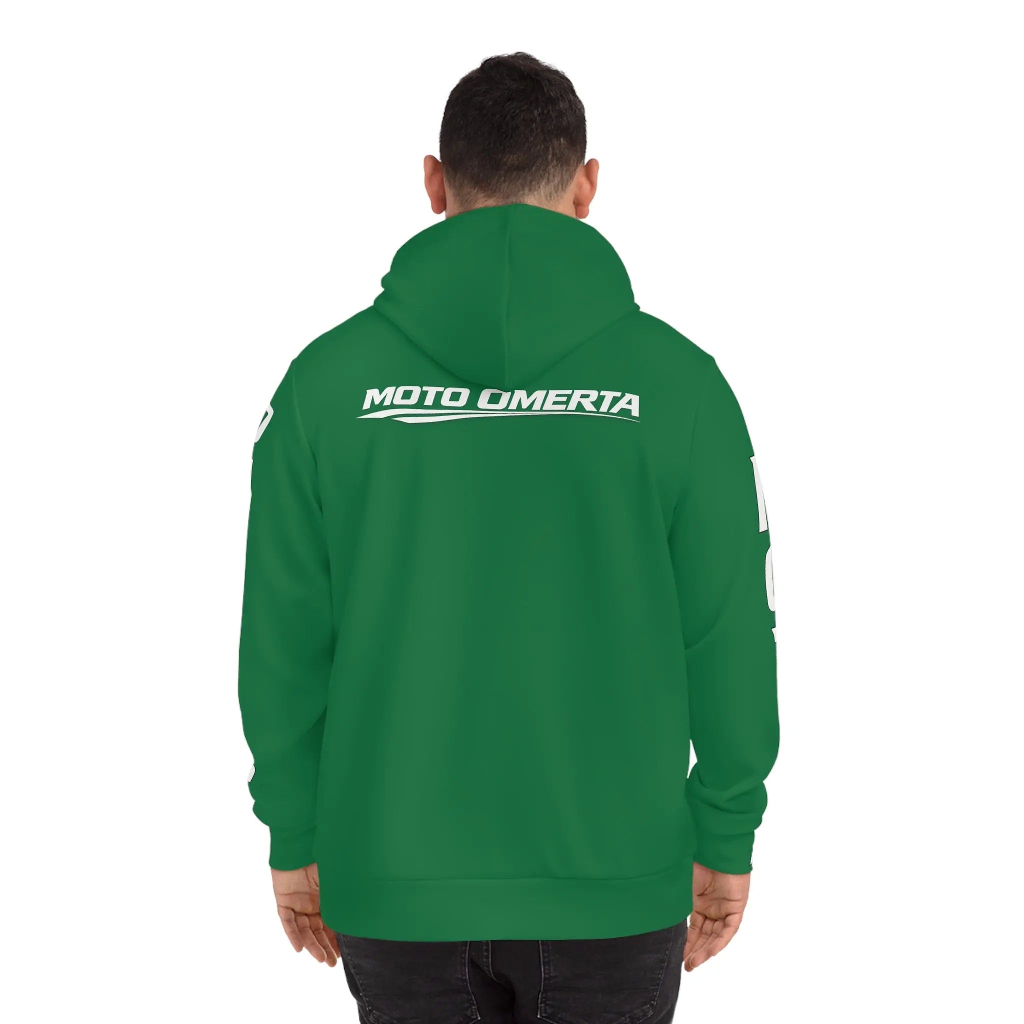 Green Men's Moto Omerta Hoodie - Light Weight Polyester Printify
