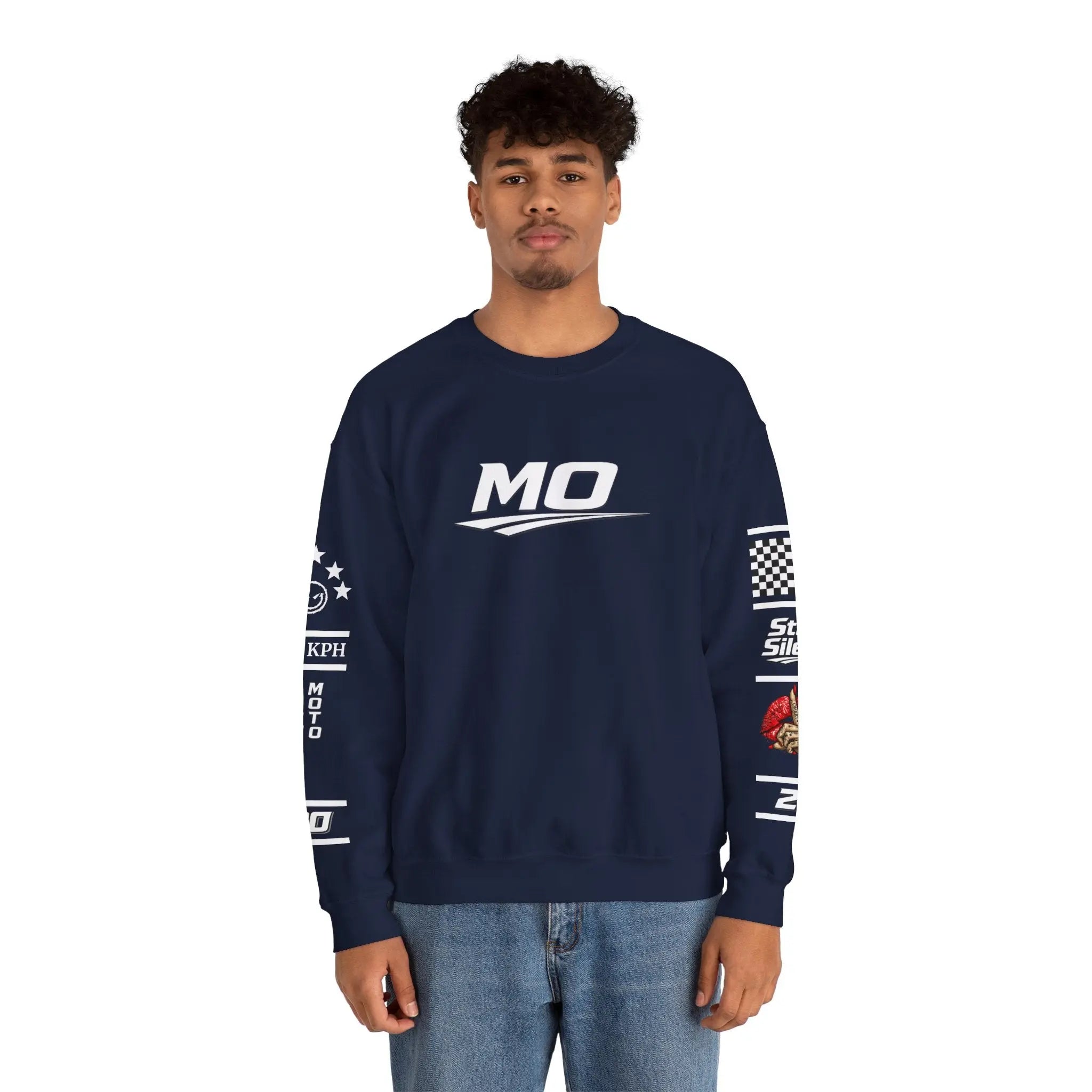 Men's MOTO OMERTA “In Speed We Trust” Crewneck Printify