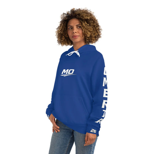 Blue Women's Moto Omerta Hoodie - Light Weight Polyester Printify