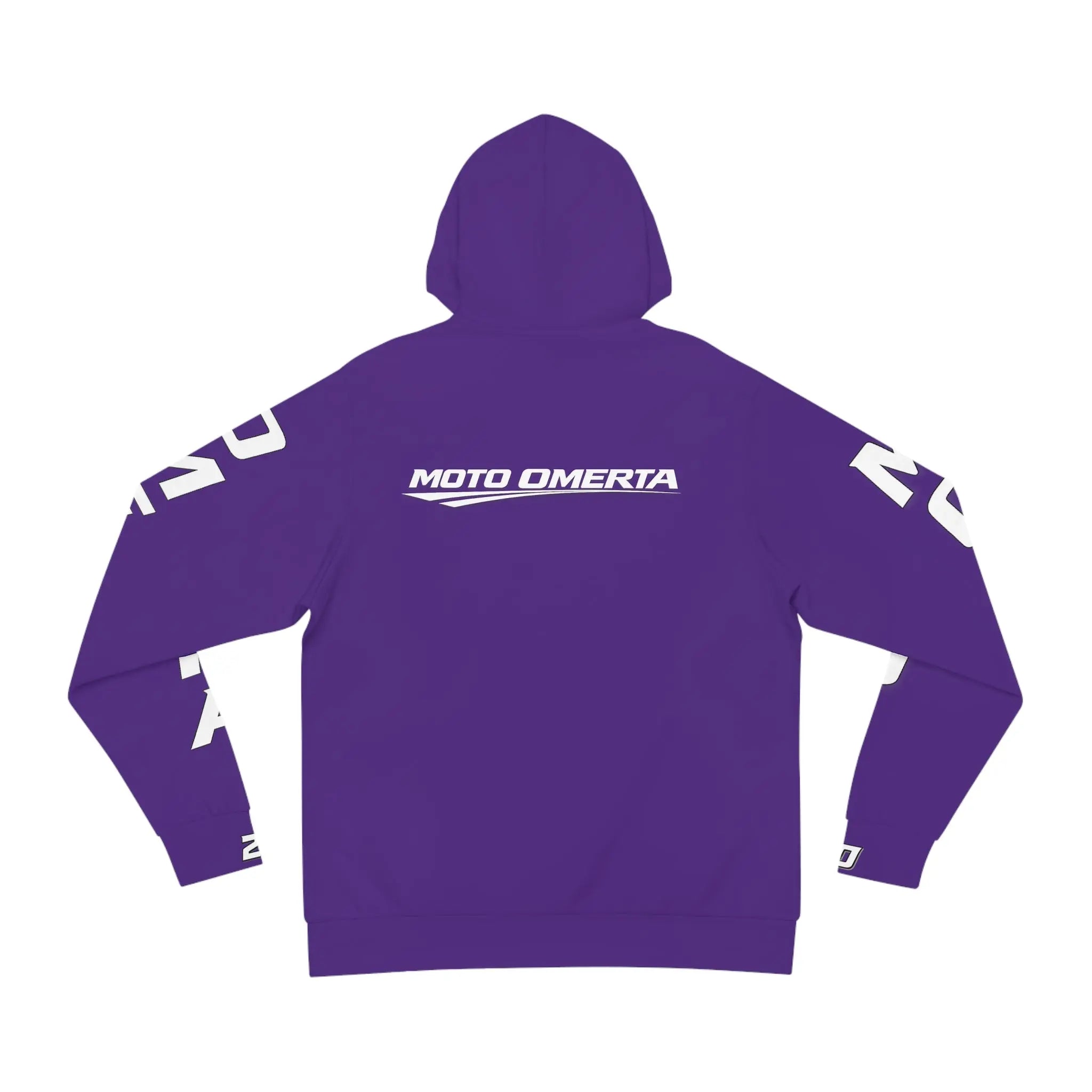 Purple Women's Moto Omerta Hoodie - Light Weight Polyester Printify