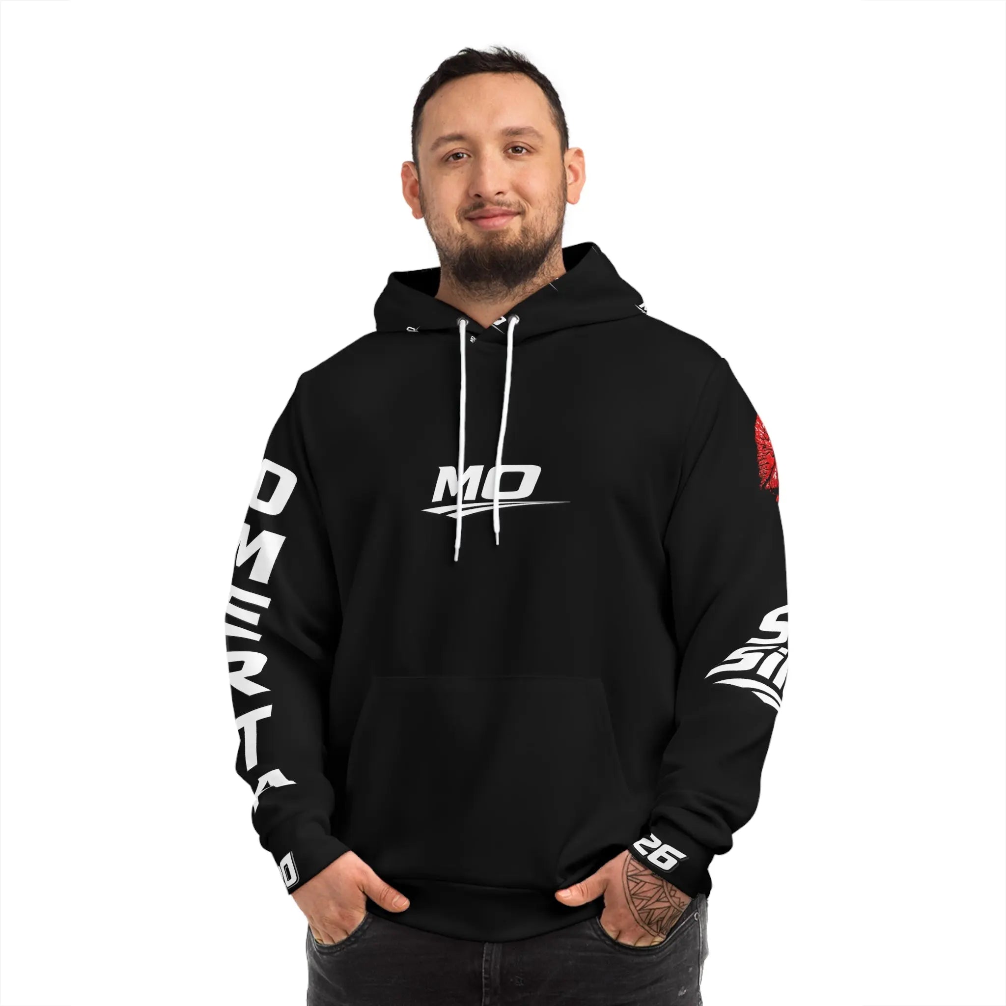 MO Toronto Black Hoodie - Light Weight Polyester Printify