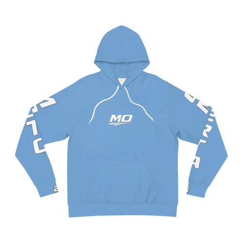 Light Blue Men's Moto Omerta Hoodie - Light Weight Polyester Printify