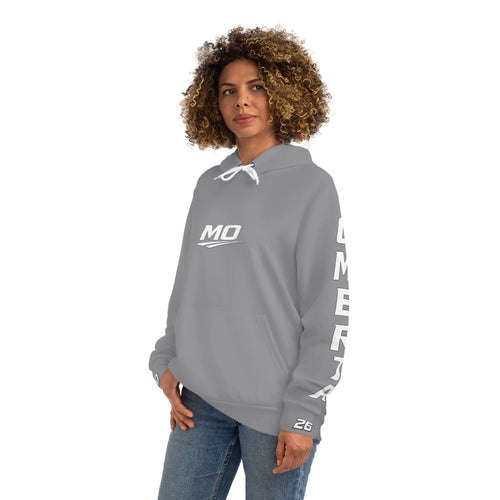 Grey Women's Moto Omerta Hoodie - Light Weight Polyester Printify