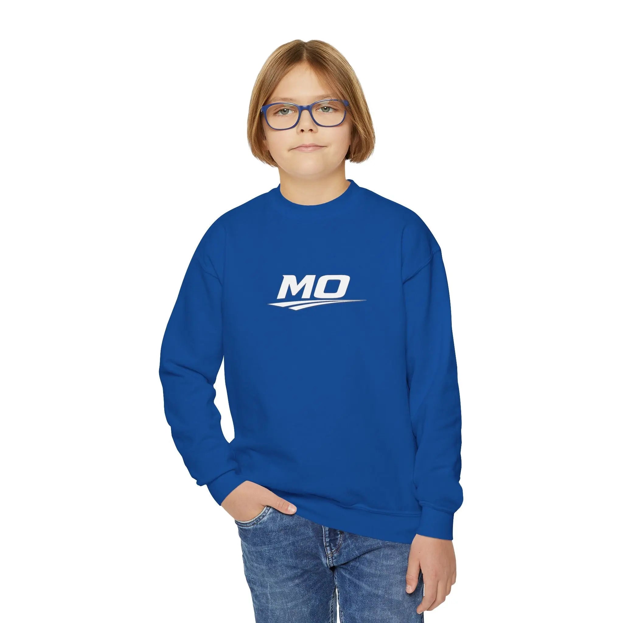 Moto Omerta Youth Crewneck Pullover Sweatshirt Printify