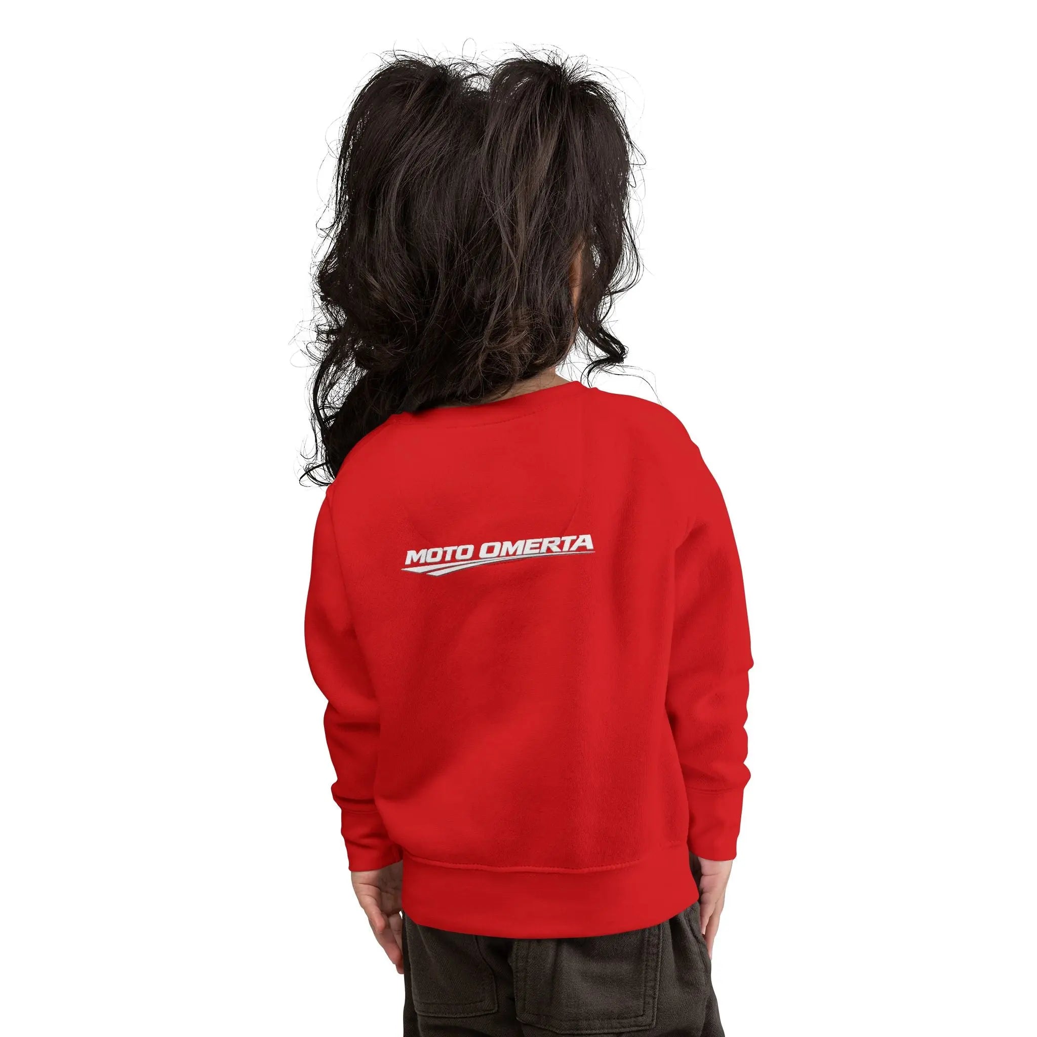 Moto Omerta Toddler Crewneck Pullover Sweatshirt Printify