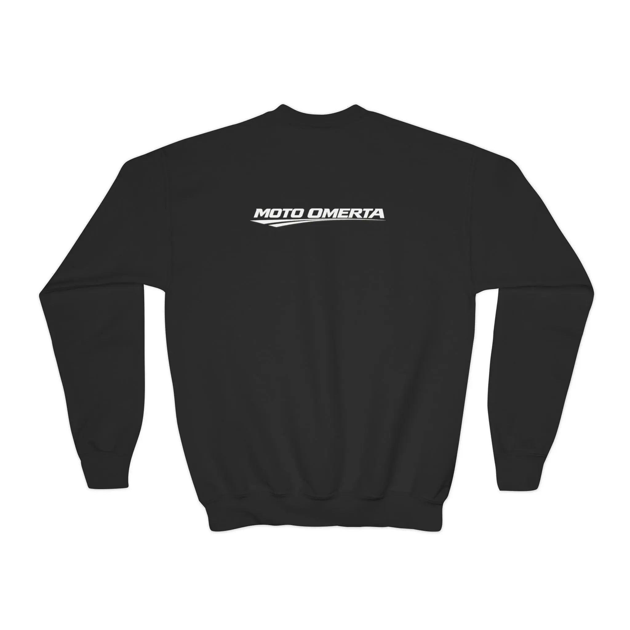 Moto Omerta Youth Crewneck Pullover Sweatshirt Printify