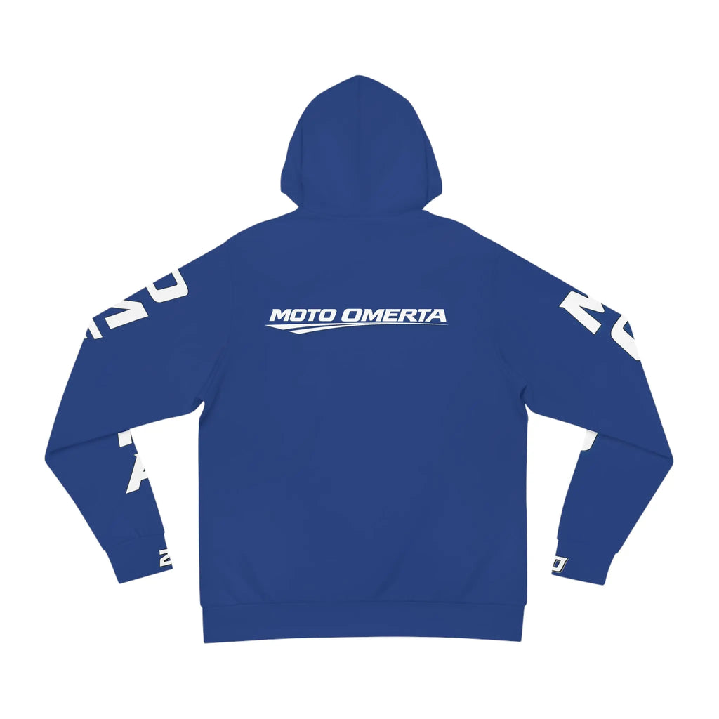 Blue Men's Moto Omerta Hoodie - Light Weight Polyester Printify