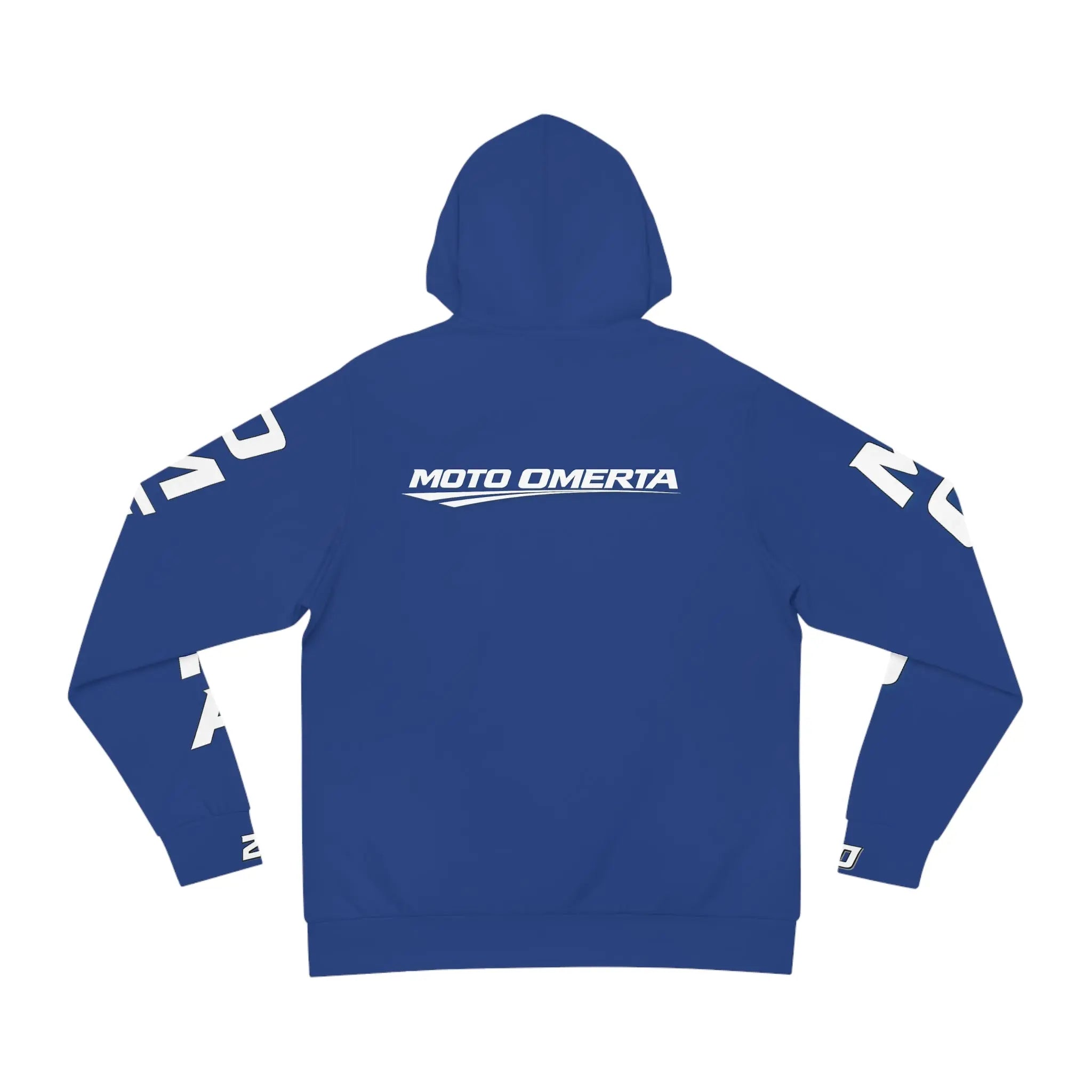 Blue Men's Moto Omerta Hoodie - Light Weight Polyester Printify