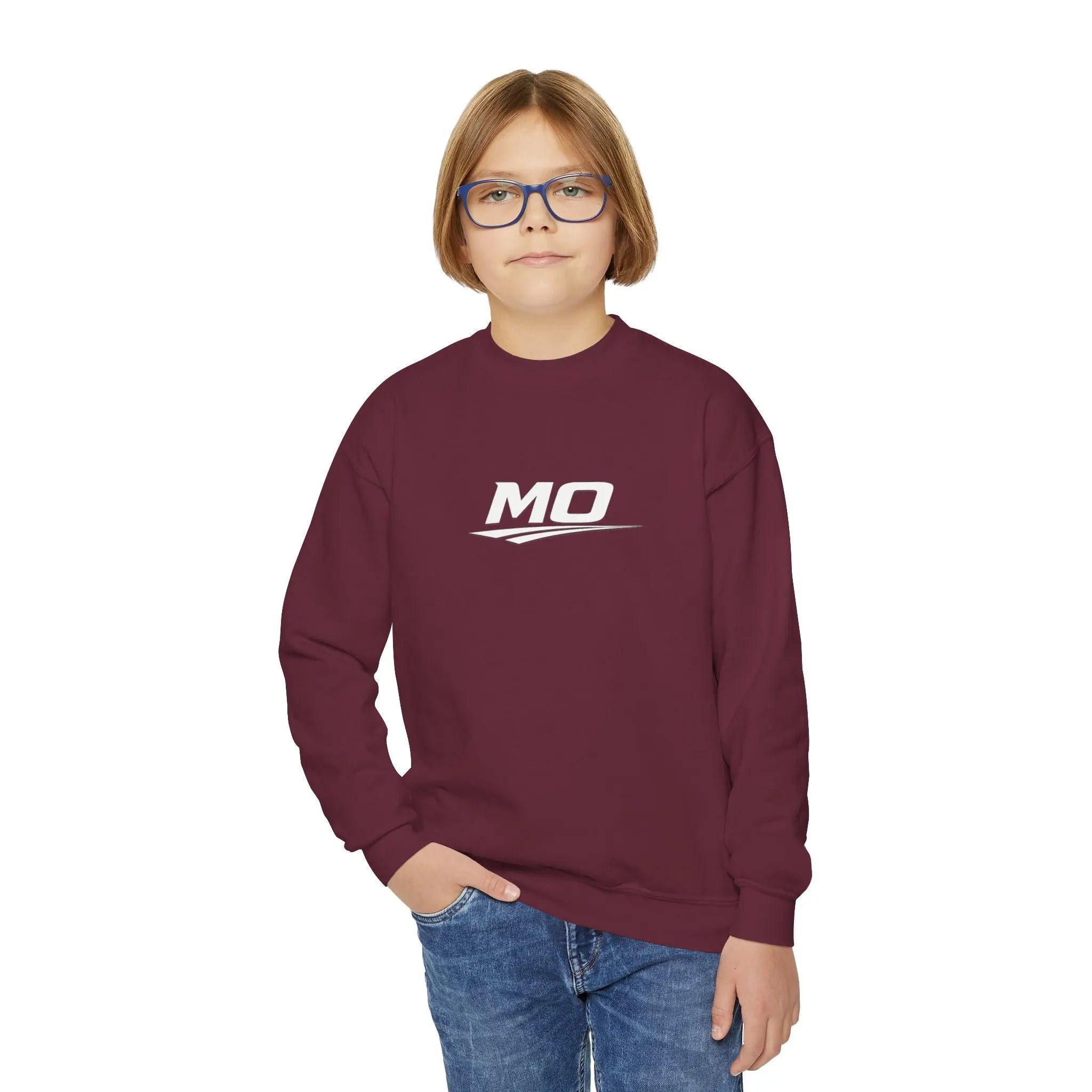 Moto Omerta Youth Crewneck Pullover Sweatshirt Printify