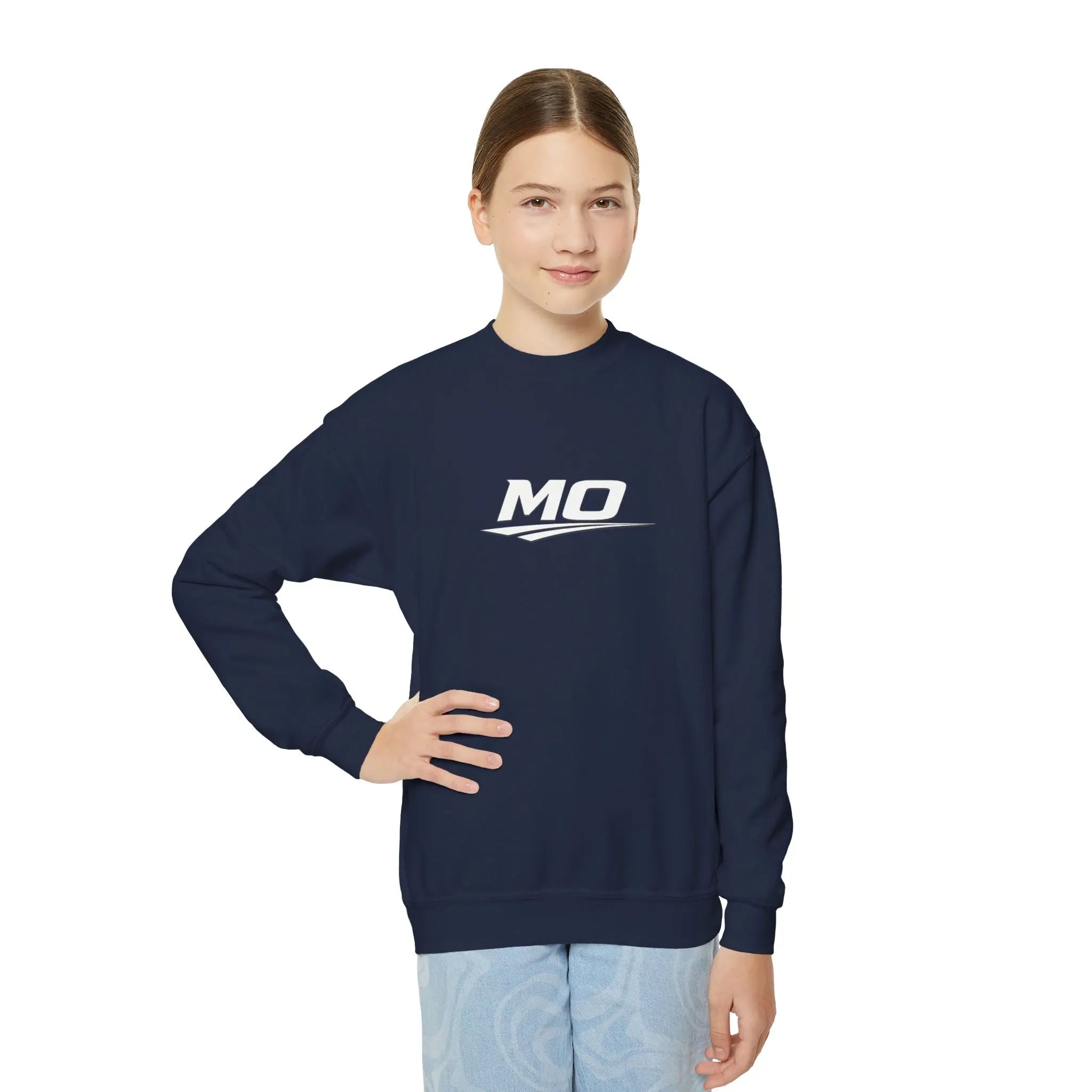Moto Omerta Youth Crewneck Pullover Sweatshirt Printify