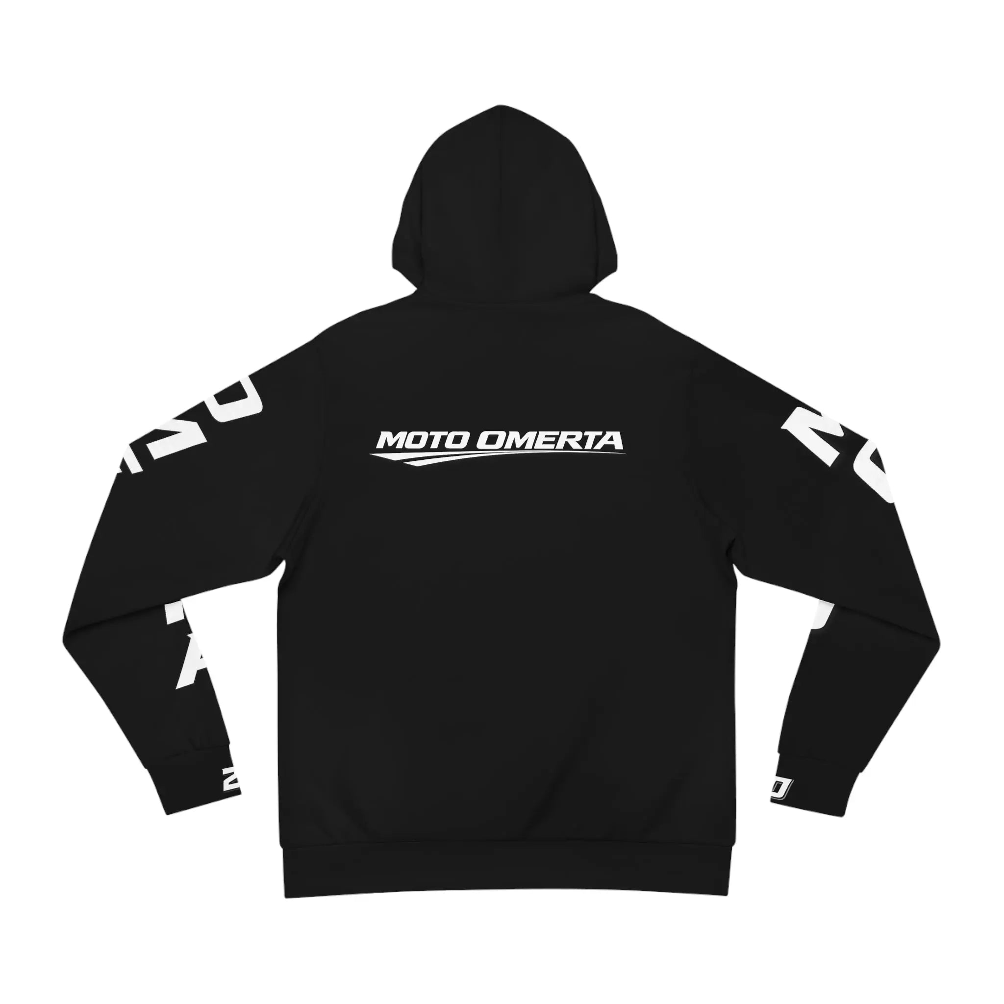 Black Women's Moto Omerta Hoodie - Light Weight Polyester Printify