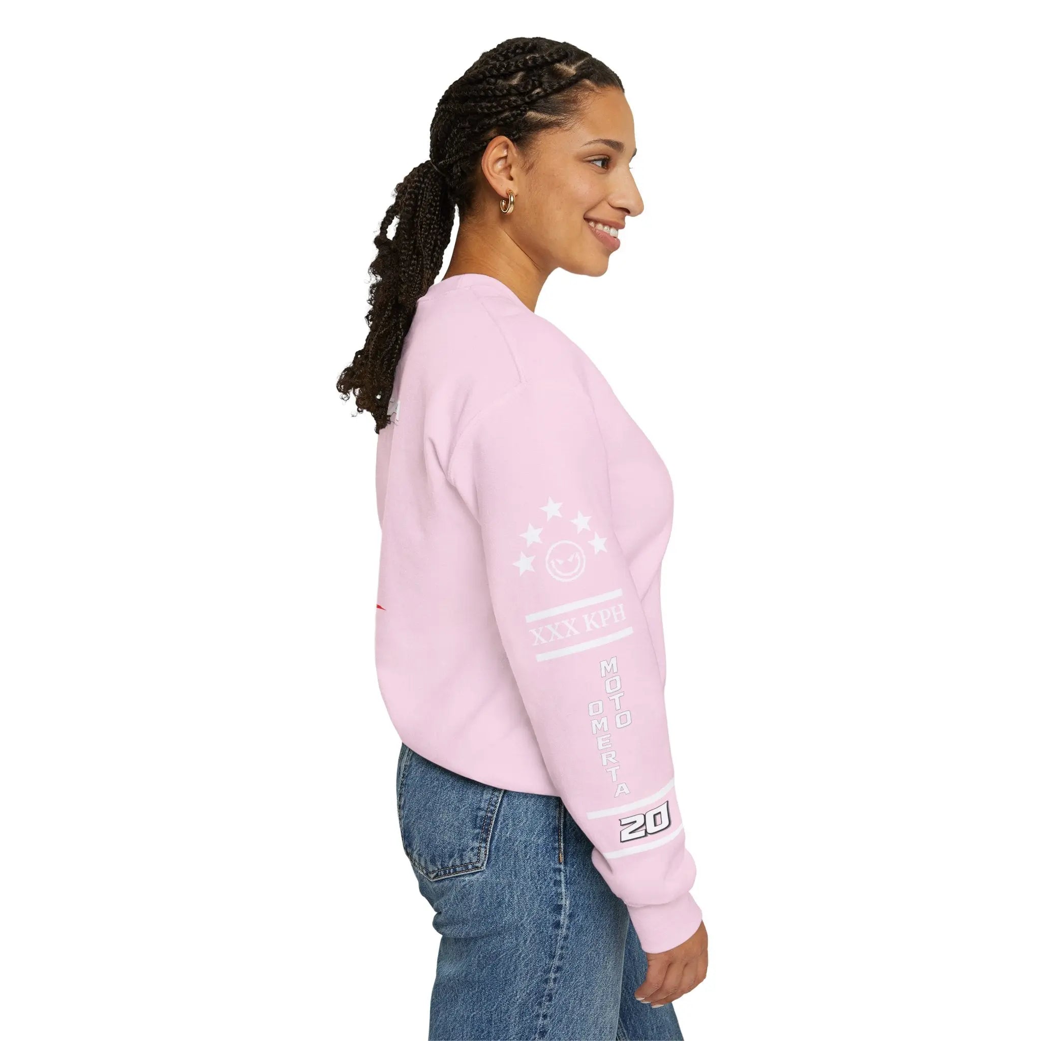 Women's MOTO OMERTA “In Speed We Trust” Crewneck Printify
