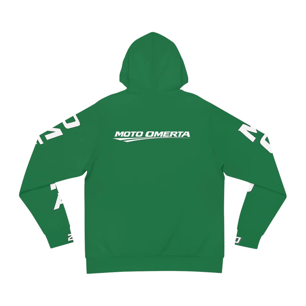 Green Men's Moto Omerta Hoodie - Light Weight Polyester Printify