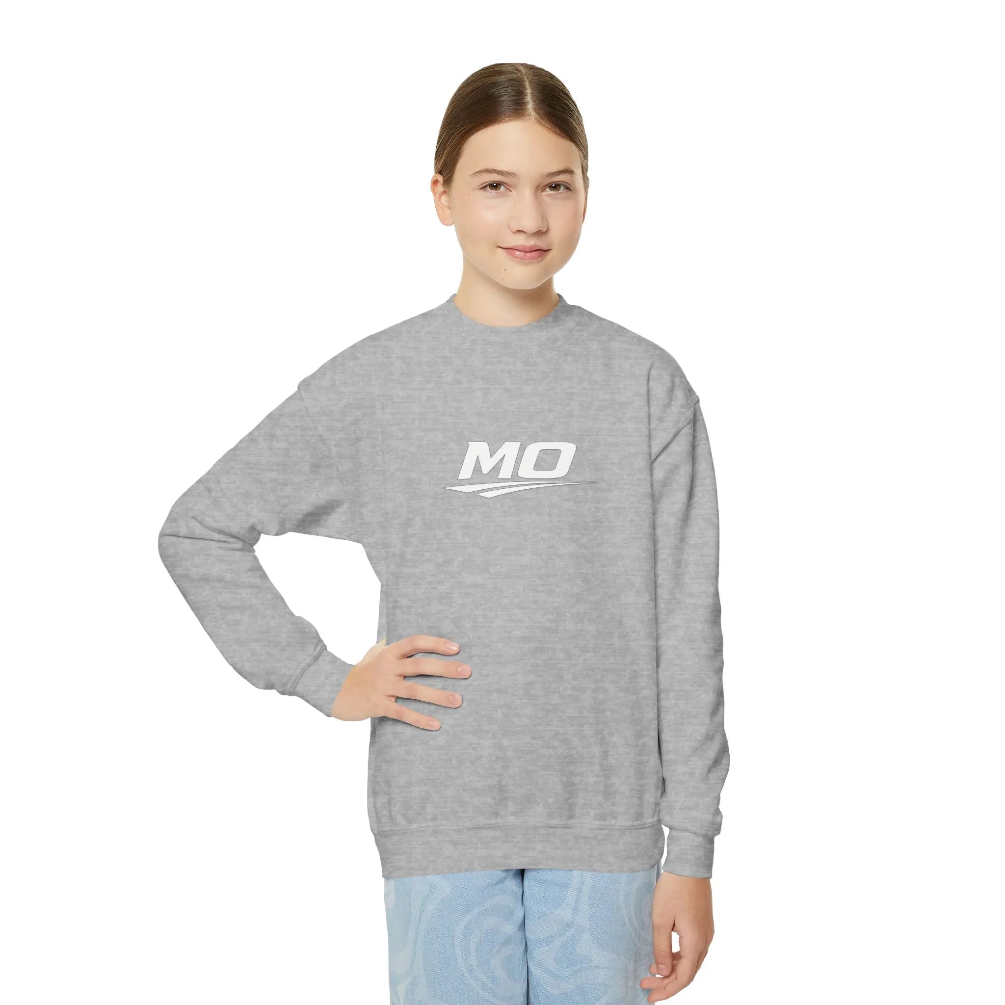 Moto Omerta Youth Crewneck Pullover Sweatshirt Printify