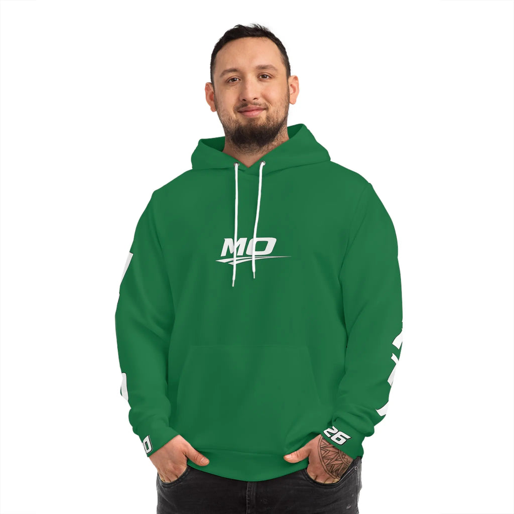 Green Men's Moto Omerta Hoodie - Light Weight Polyester Printify