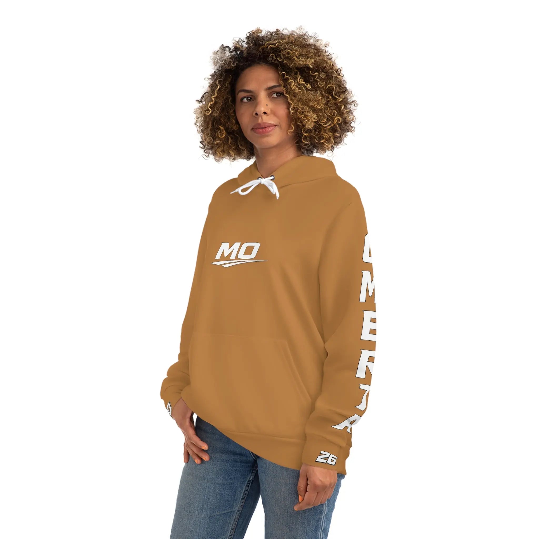 Sand Women's Moto Omerta Hoodie - Light Weight Polyester Printify
