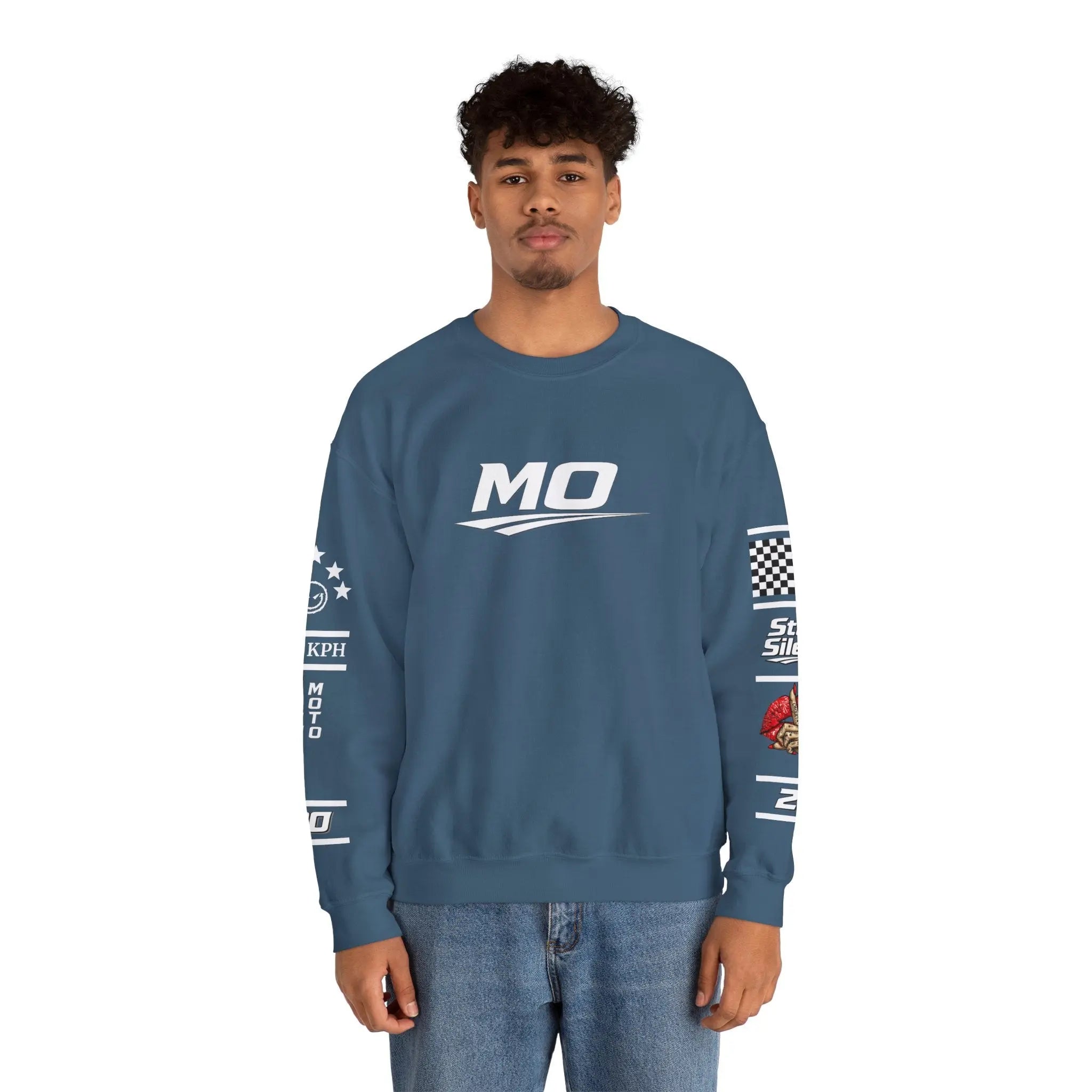 Men's MOTO OMERTA “In Speed We Trust” Crewneck Printify