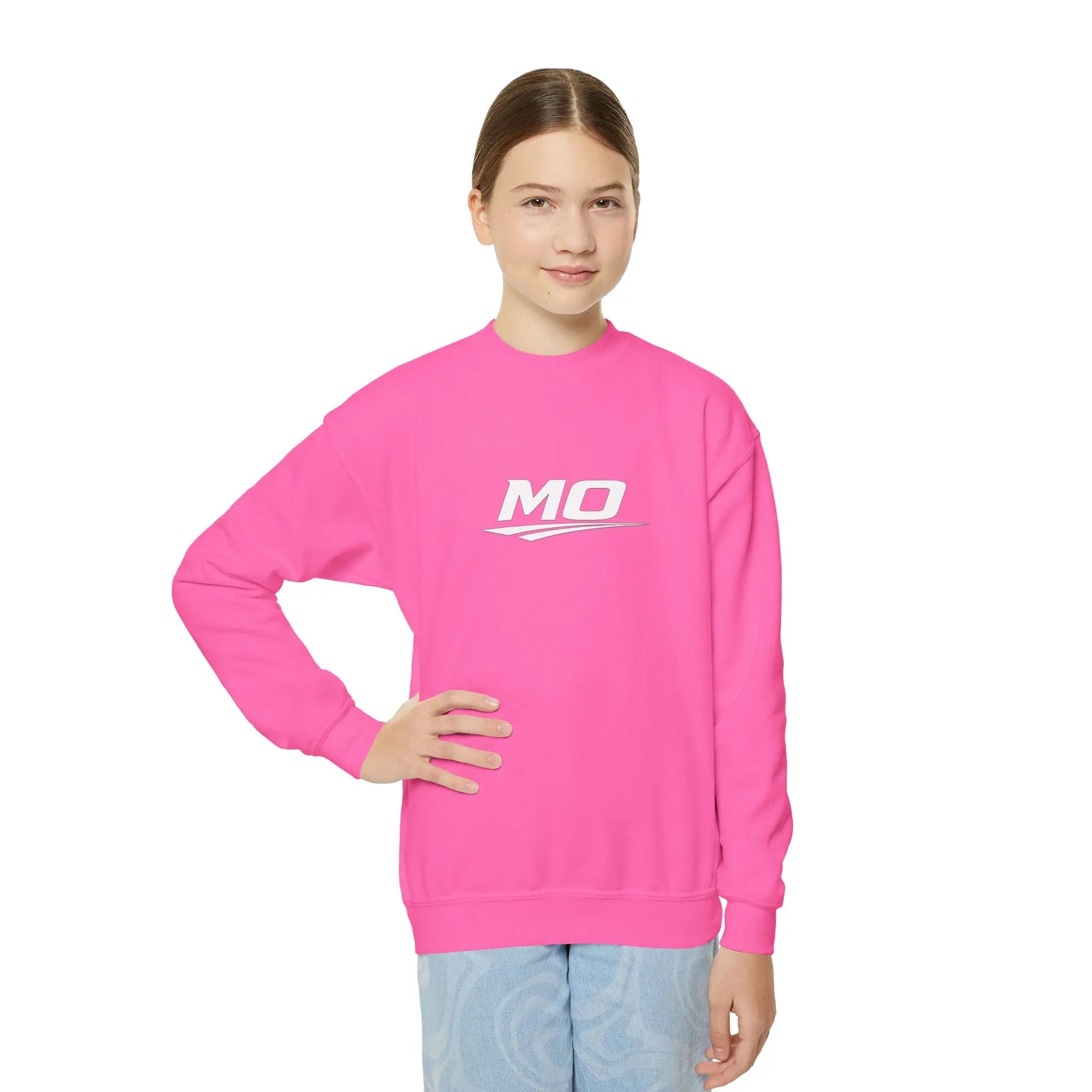 Moto Omerta Youth Crewneck Pullover Sweatshirt Printify