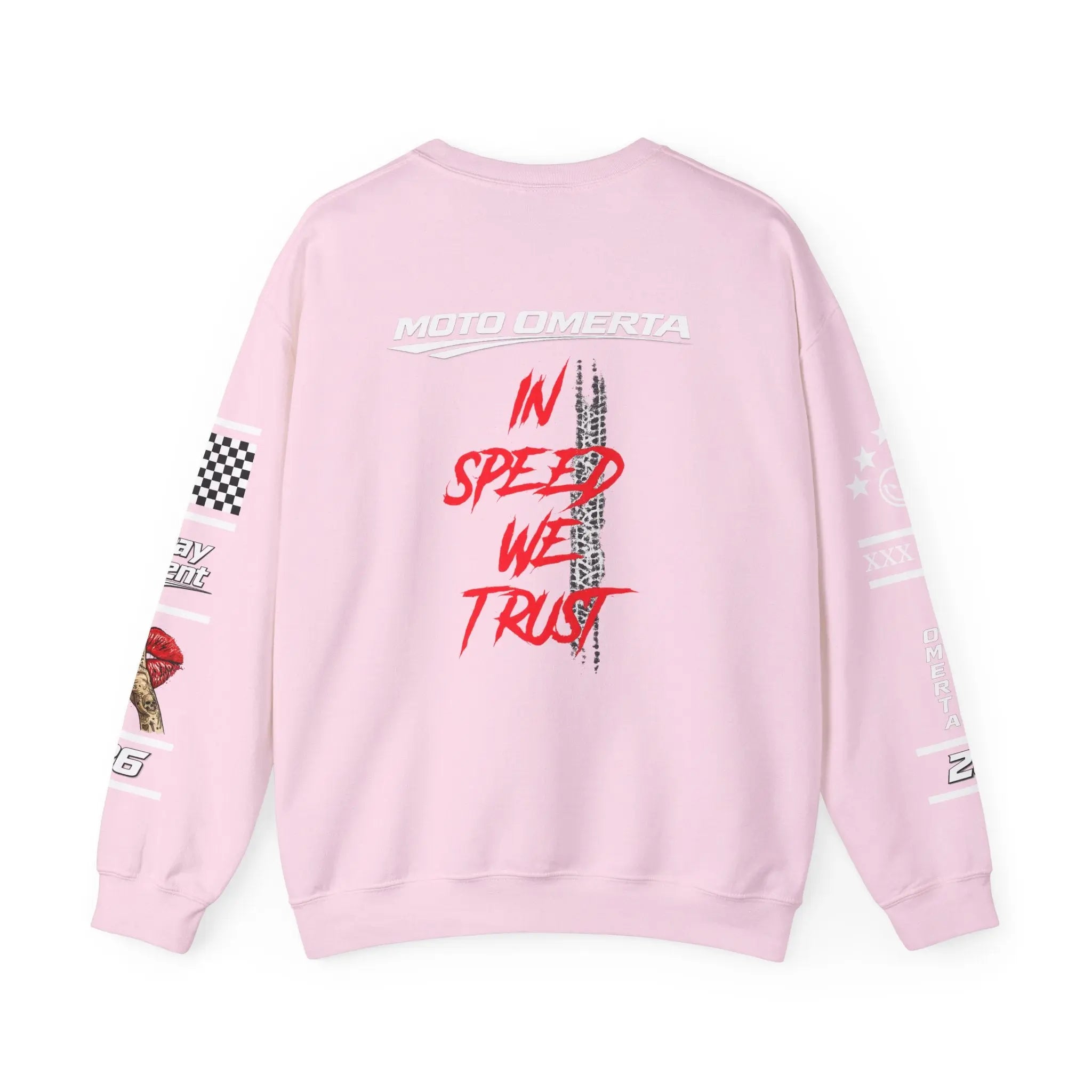 Women's MOTO OMERTA “In Speed We Trust” Crewneck Printify