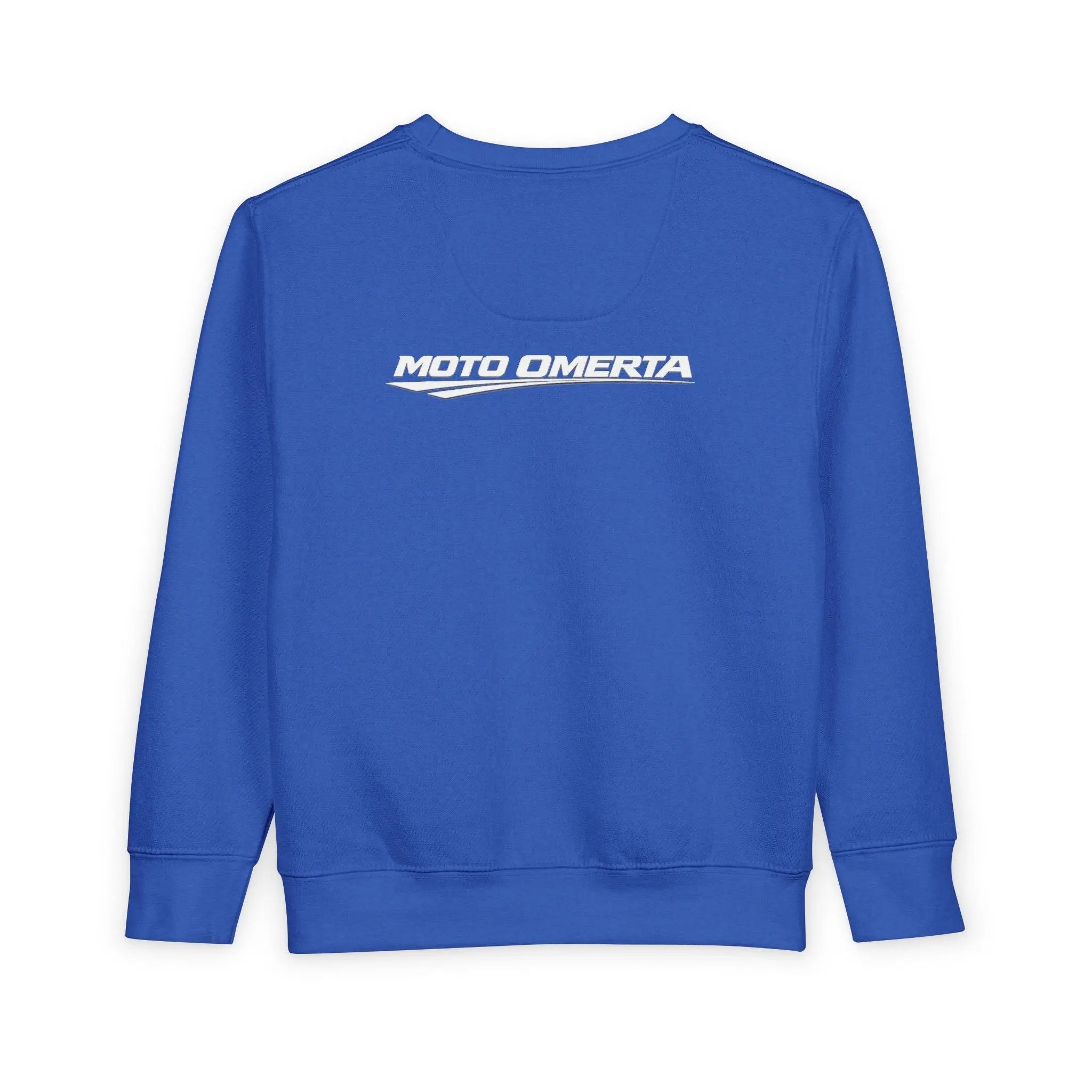 Moto Omerta Toddler Crewneck Pullover Sweatshirt Printify