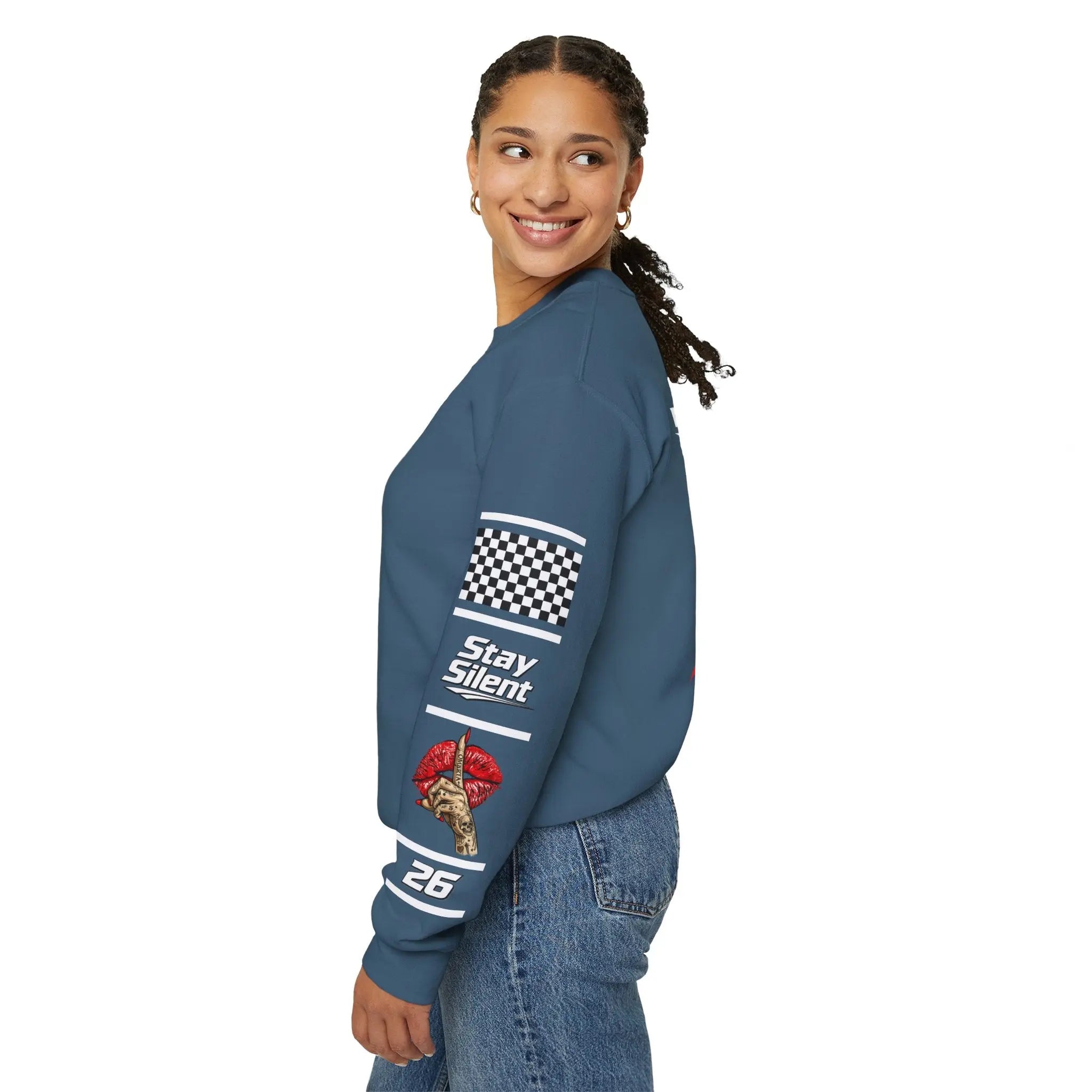Women's MOTO OMERTA “In Speed We Trust” Crewneck Printify