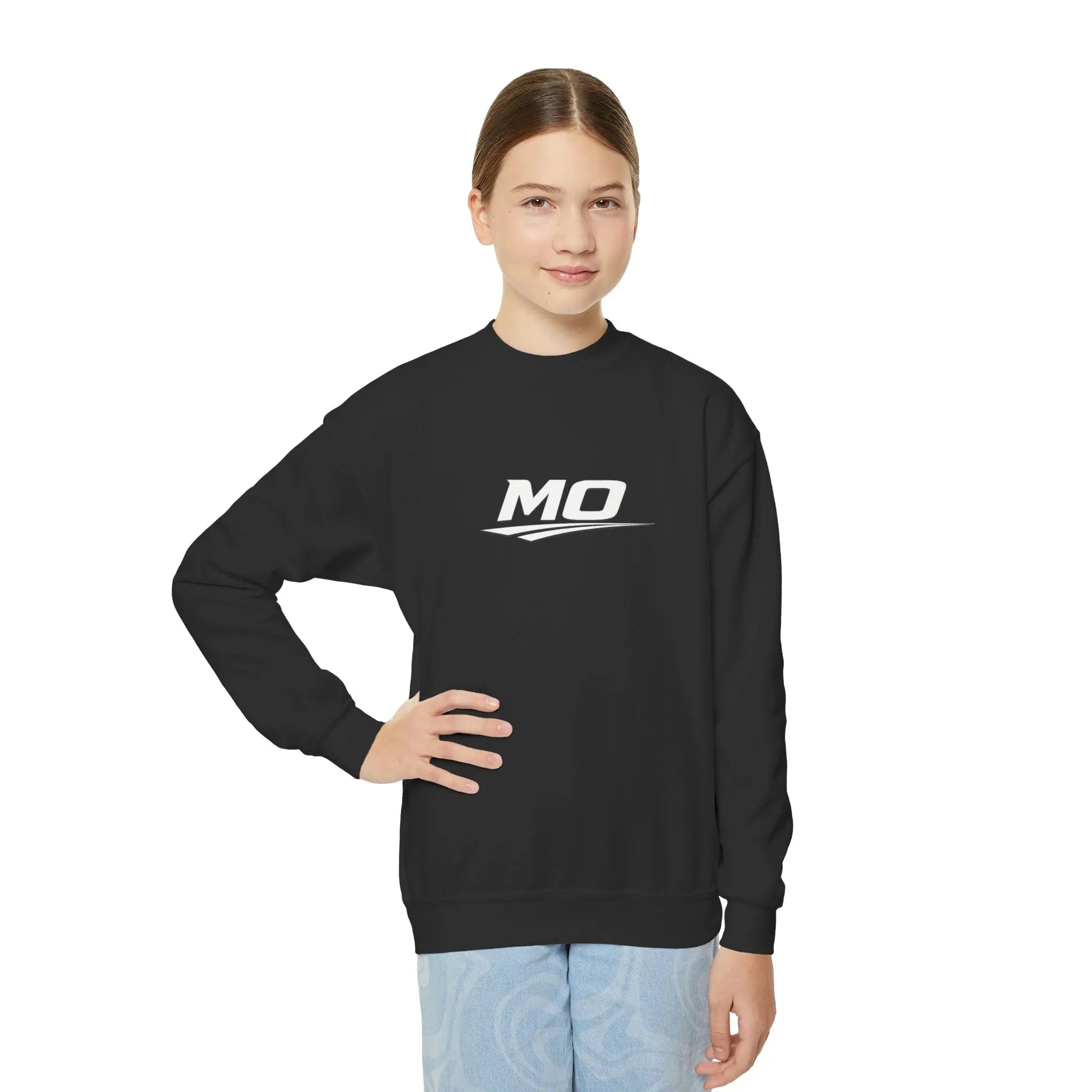 Moto Omerta Youth Crewneck Pullover Sweatshirt Printify