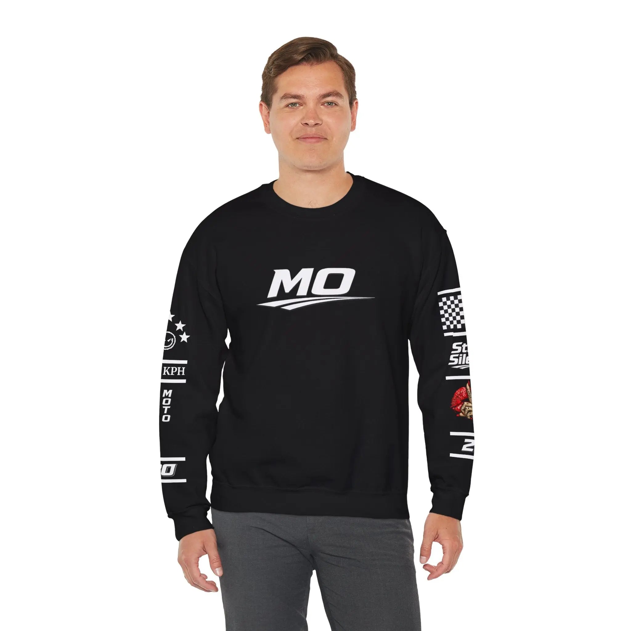 Men's MOTO OMERTA “In Speed We Trust” Crewneck Printify