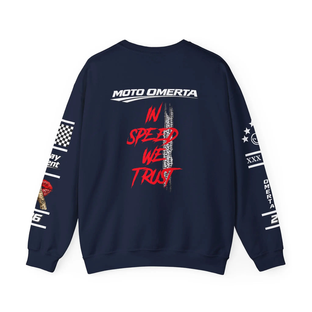 Women's MOTO OMERTA “In Speed We Trust” Crewneck Printify