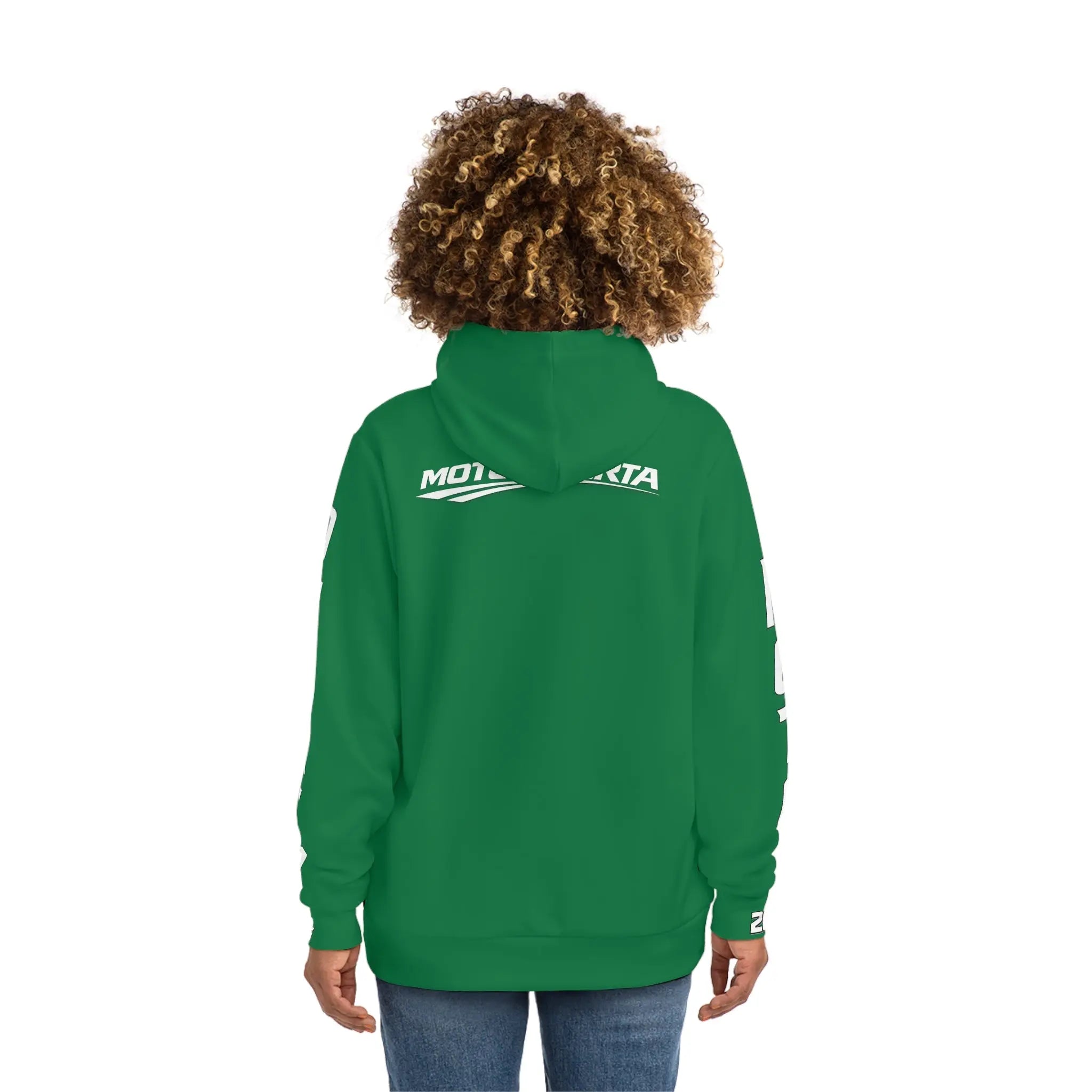 Green Women's Moto Omerta Hoodie - Light Weight Polyester Printify