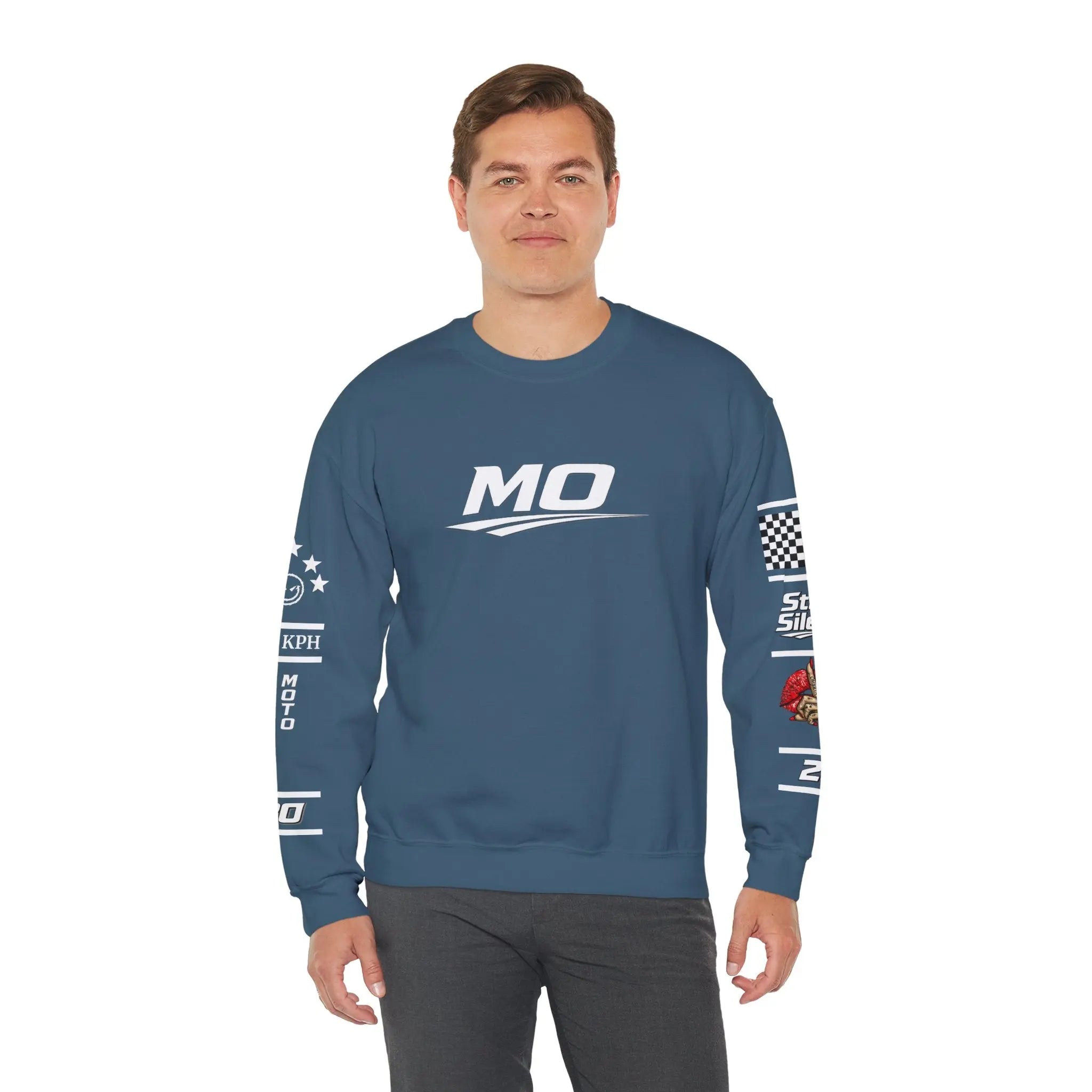 Men's MOTO OMERTA “In Speed We Trust” Crewneck Printify