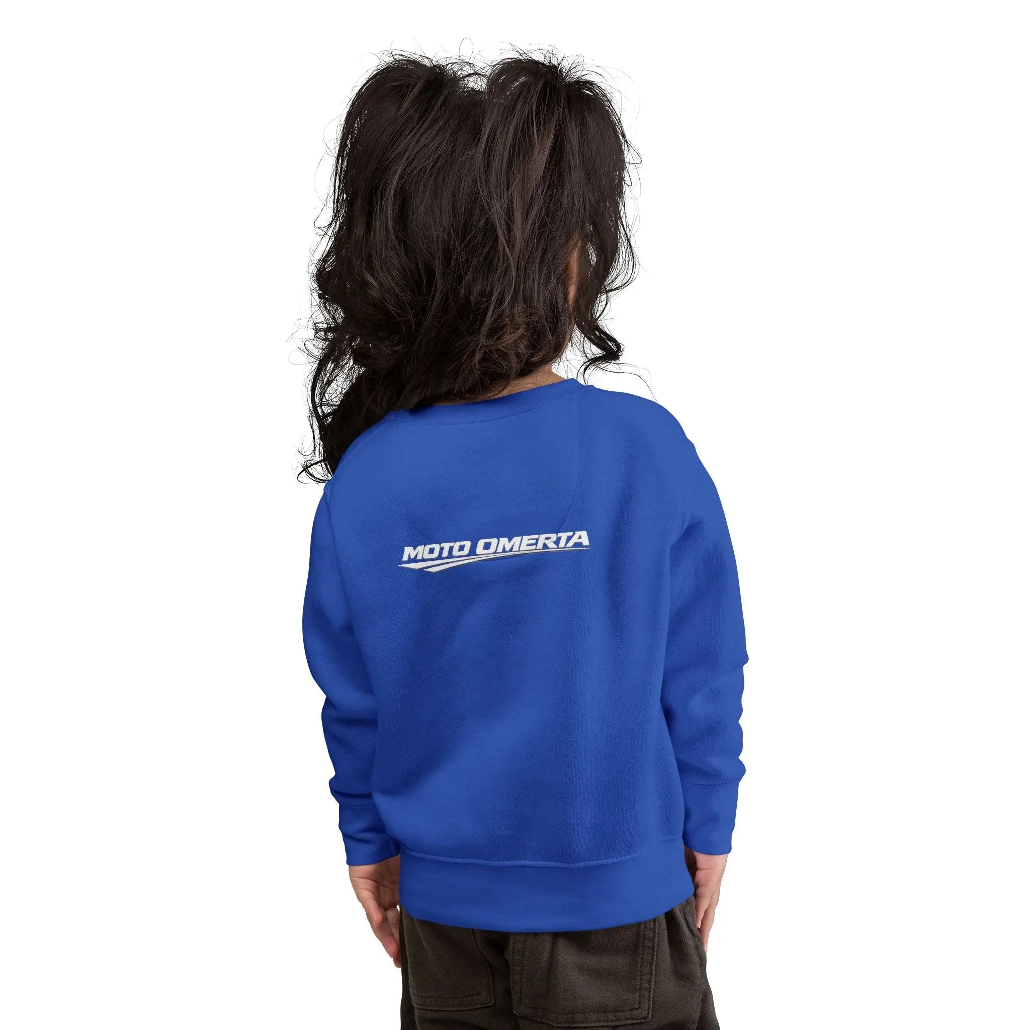 Moto Omerta Toddler Crewneck Pullover Sweatshirt Printify