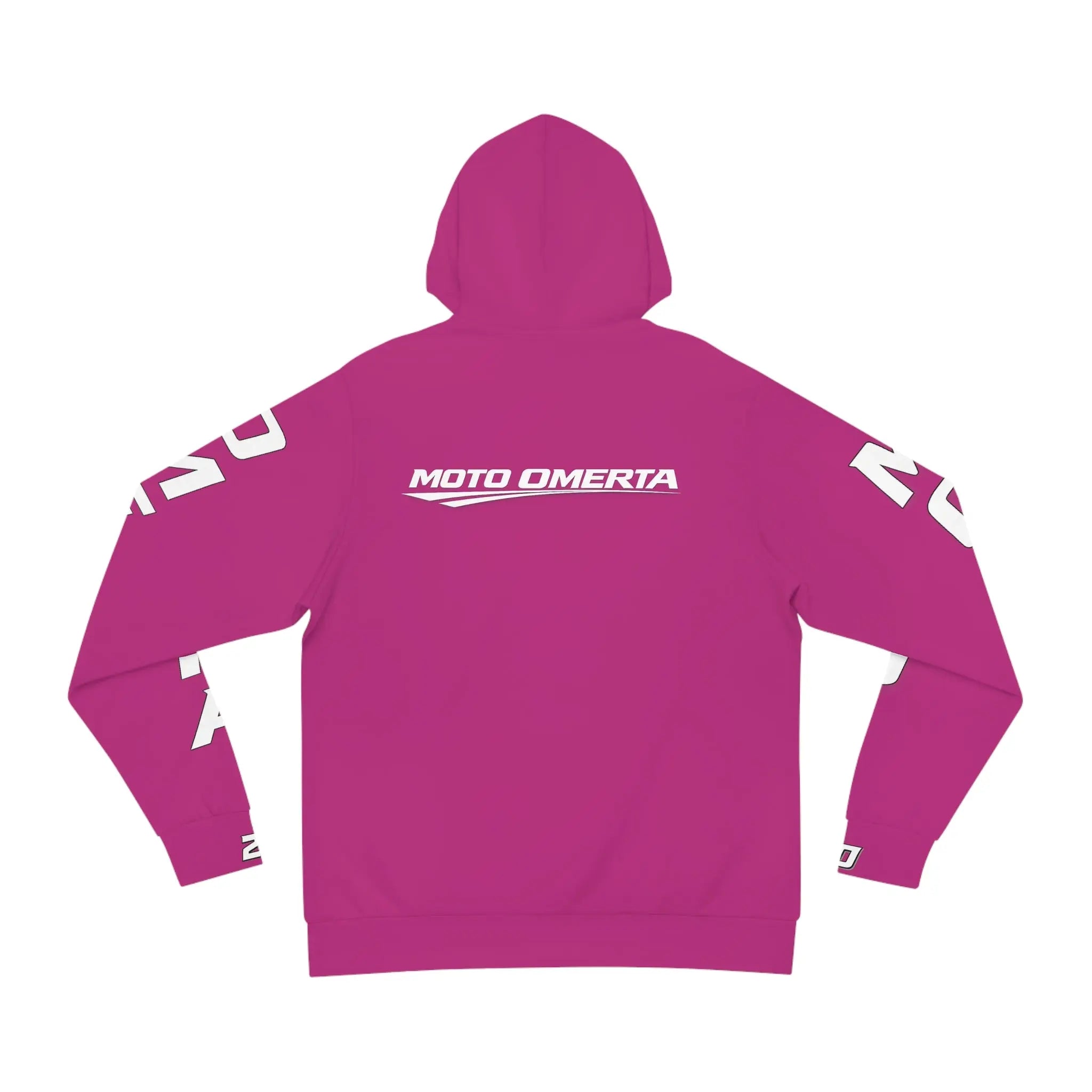 Pink Men's Moto Omerta Hoodie - Light Weight Polyester Printify