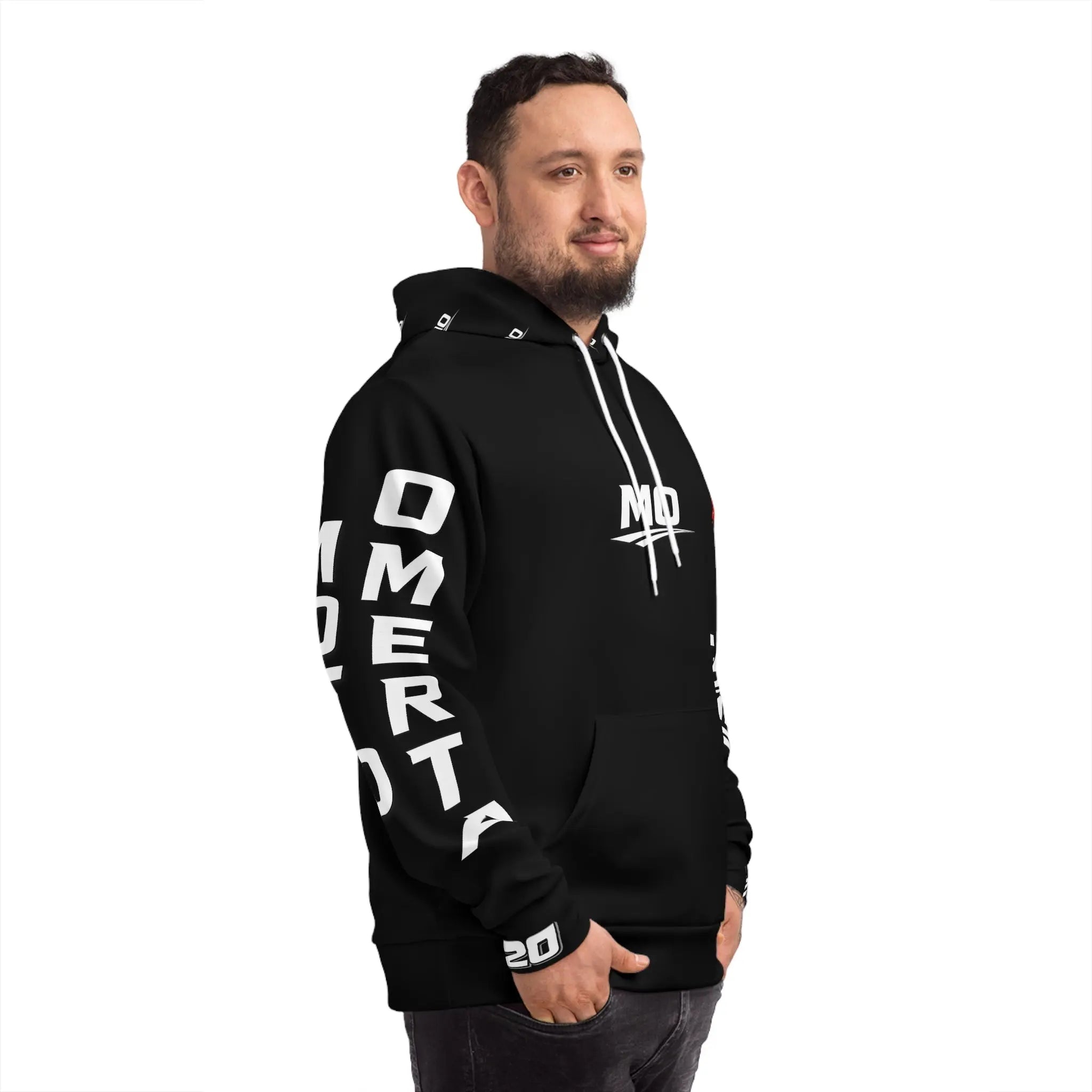 MO Toronto Black Hoodie - Light Weight Polyester Printify