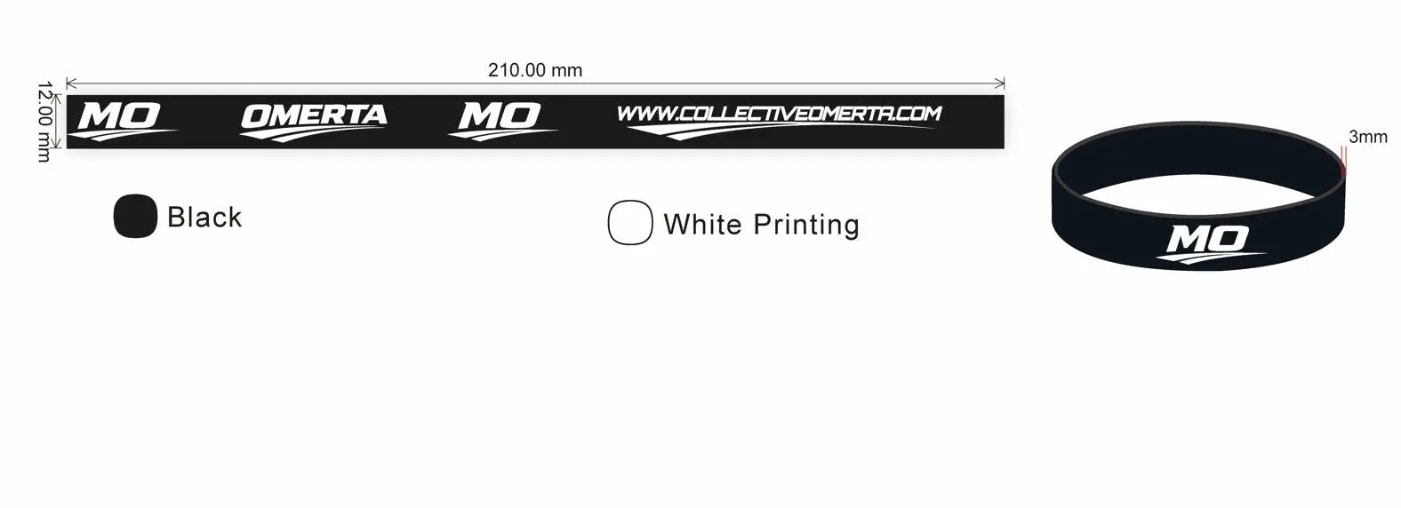 OMERTA Rubber Wristbands OMERTA